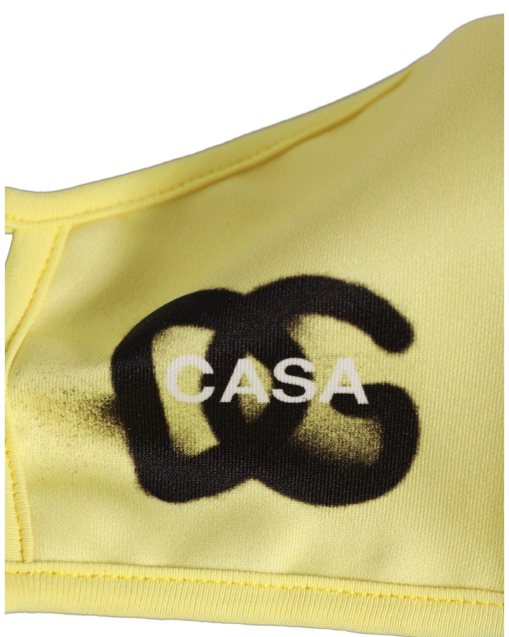 Dolce & Gabbana Yellow Polyester Dg Casa Logo Elastic Ear Strap Face Mask for men