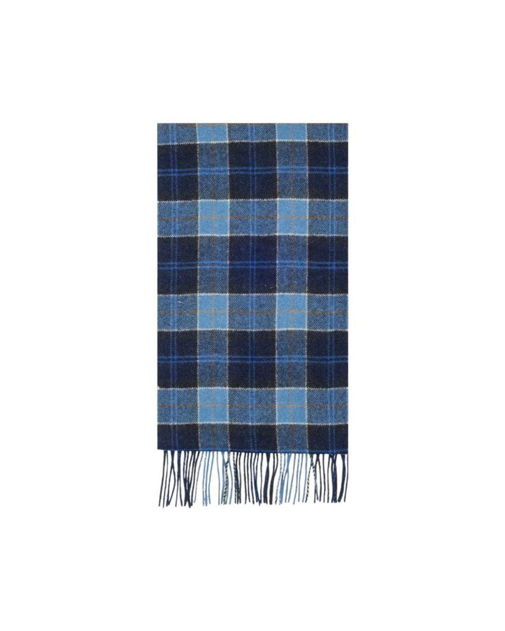 Barbour Blue Wool Scarf for men