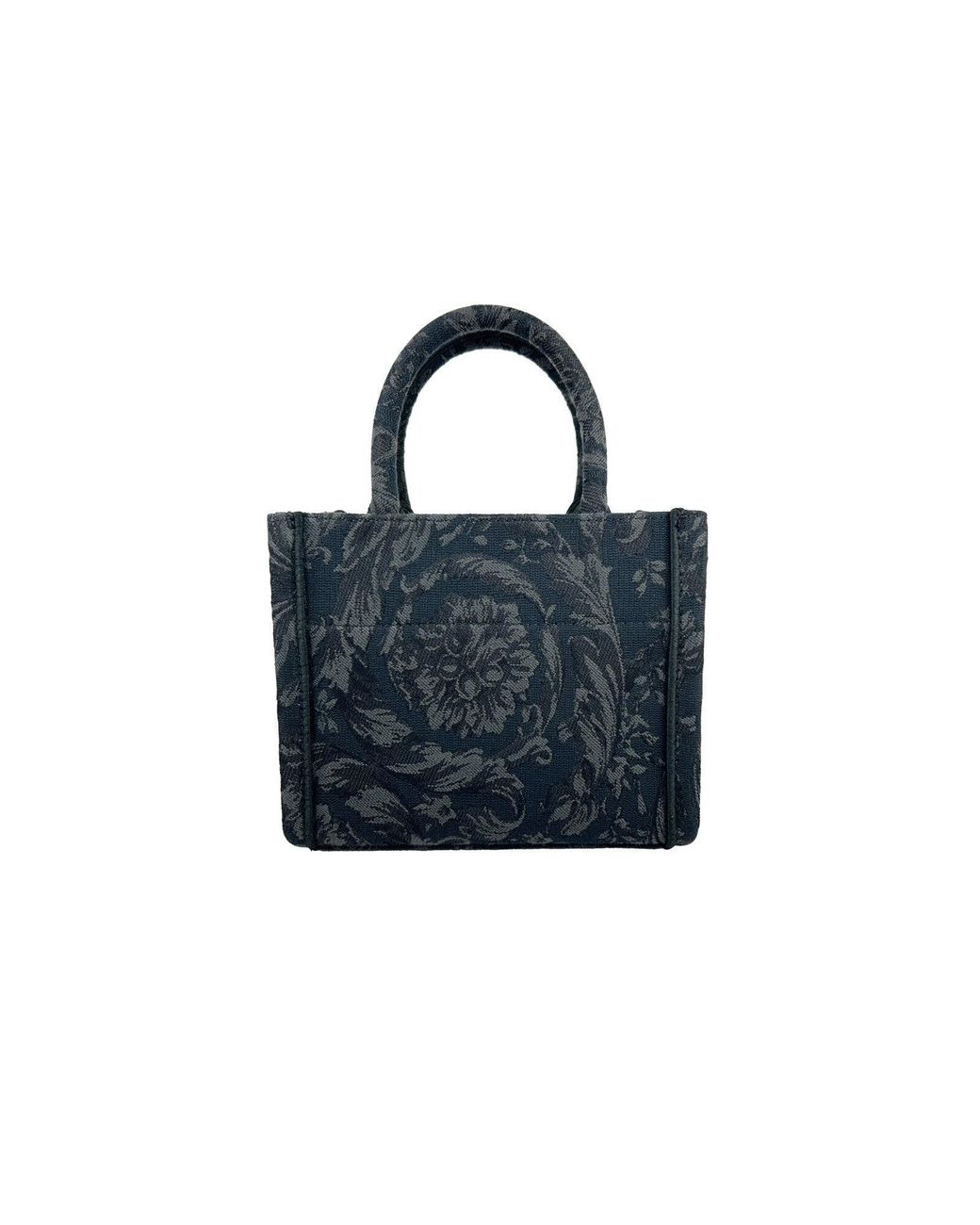 Versace Black Extra Small Athena Shopping Bag Canvas