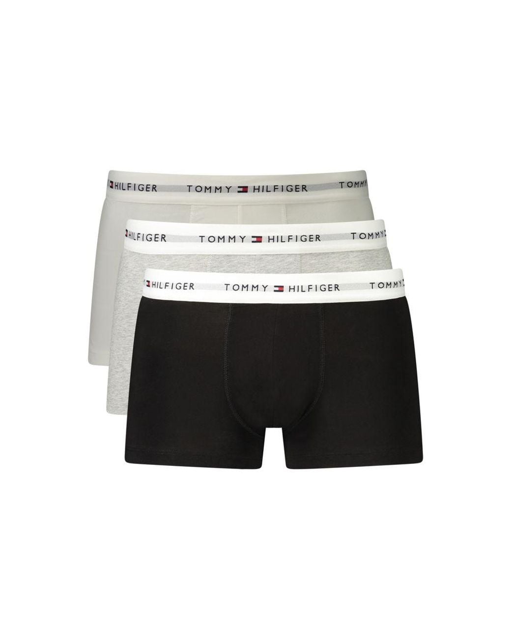 Tommy Hilfiger White Grey Cotton Men's Boxer for men