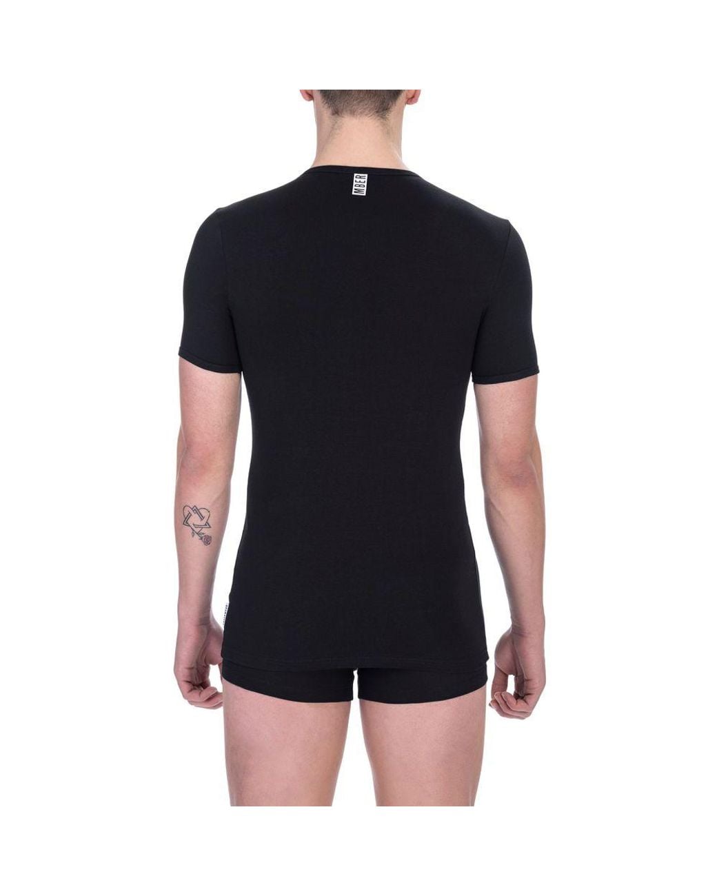Bikkembergs Black Sleek Crew Neck Dual-Pack T-Shirts for men