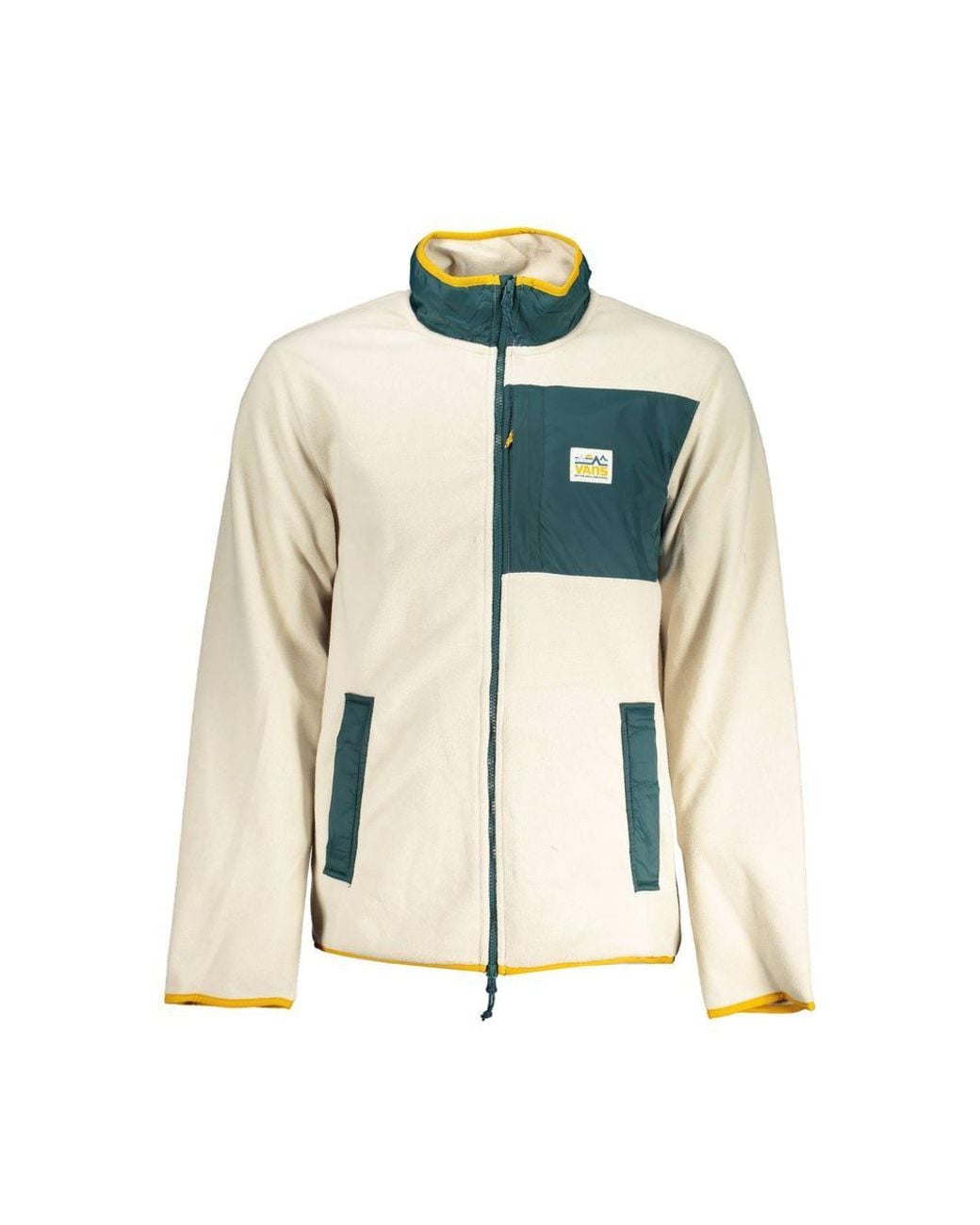 Vans White Beige Polyester Men Sweatshirt for men