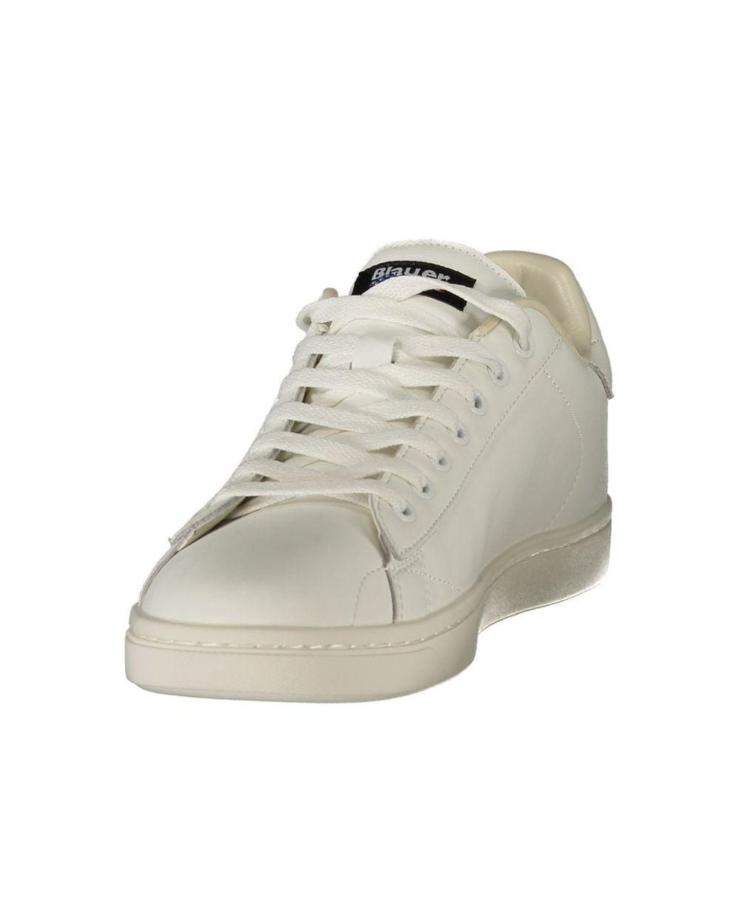Blauer White Polyester Athletic Sneakers for men