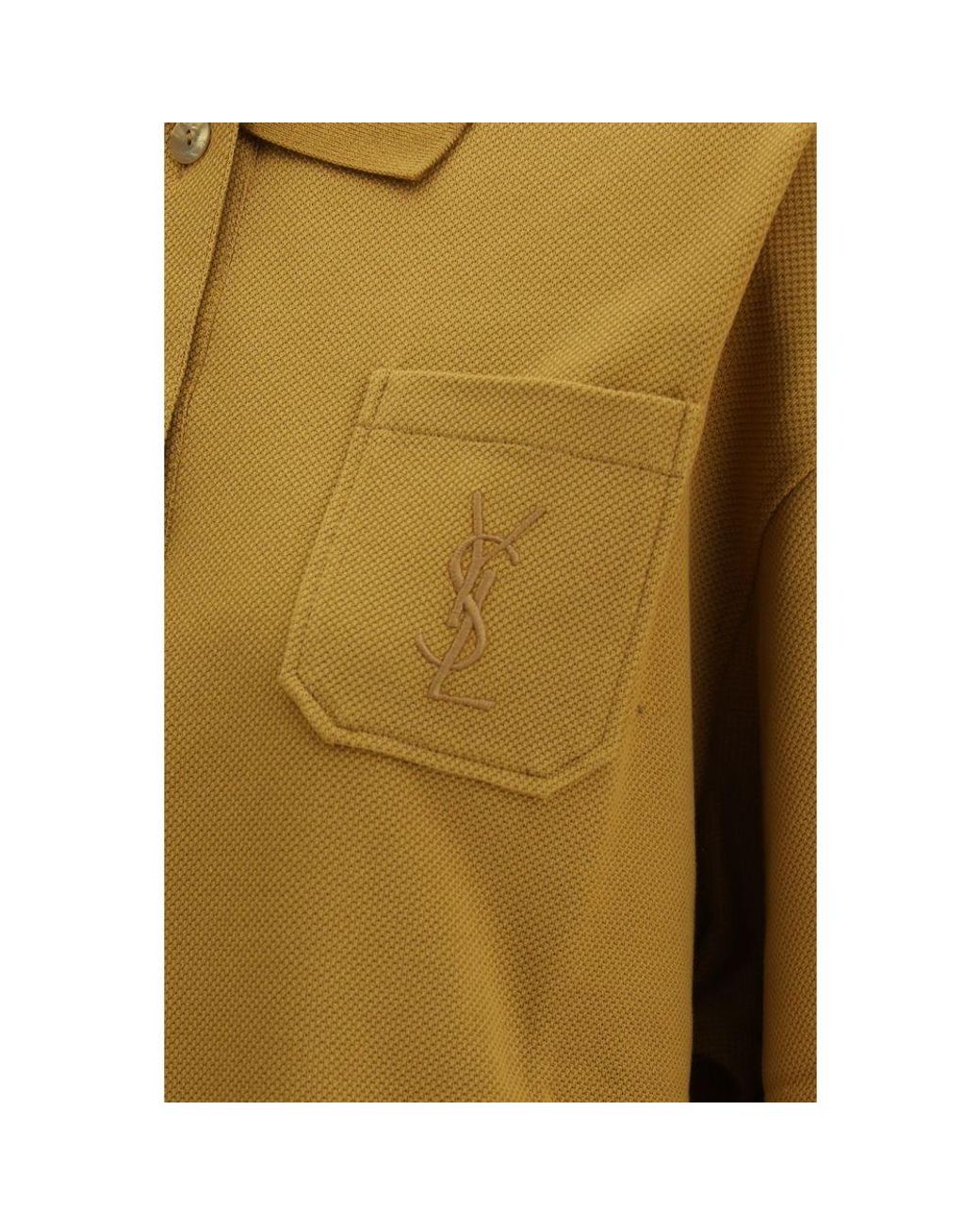 Saint Laurent Green Multicolor Cotton Polo Shirt