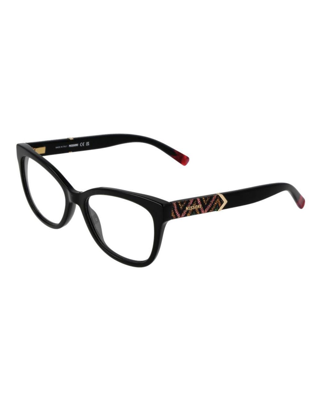 Missoni Black Cat Eye Full-Rim Acetate Optical Frames With Spring Hinge for men