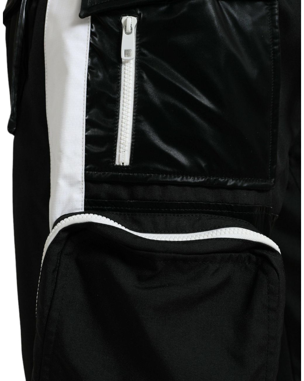 Dolce & Gabbana Black Nylon Cargo Jogger Sweatpants Pants for men