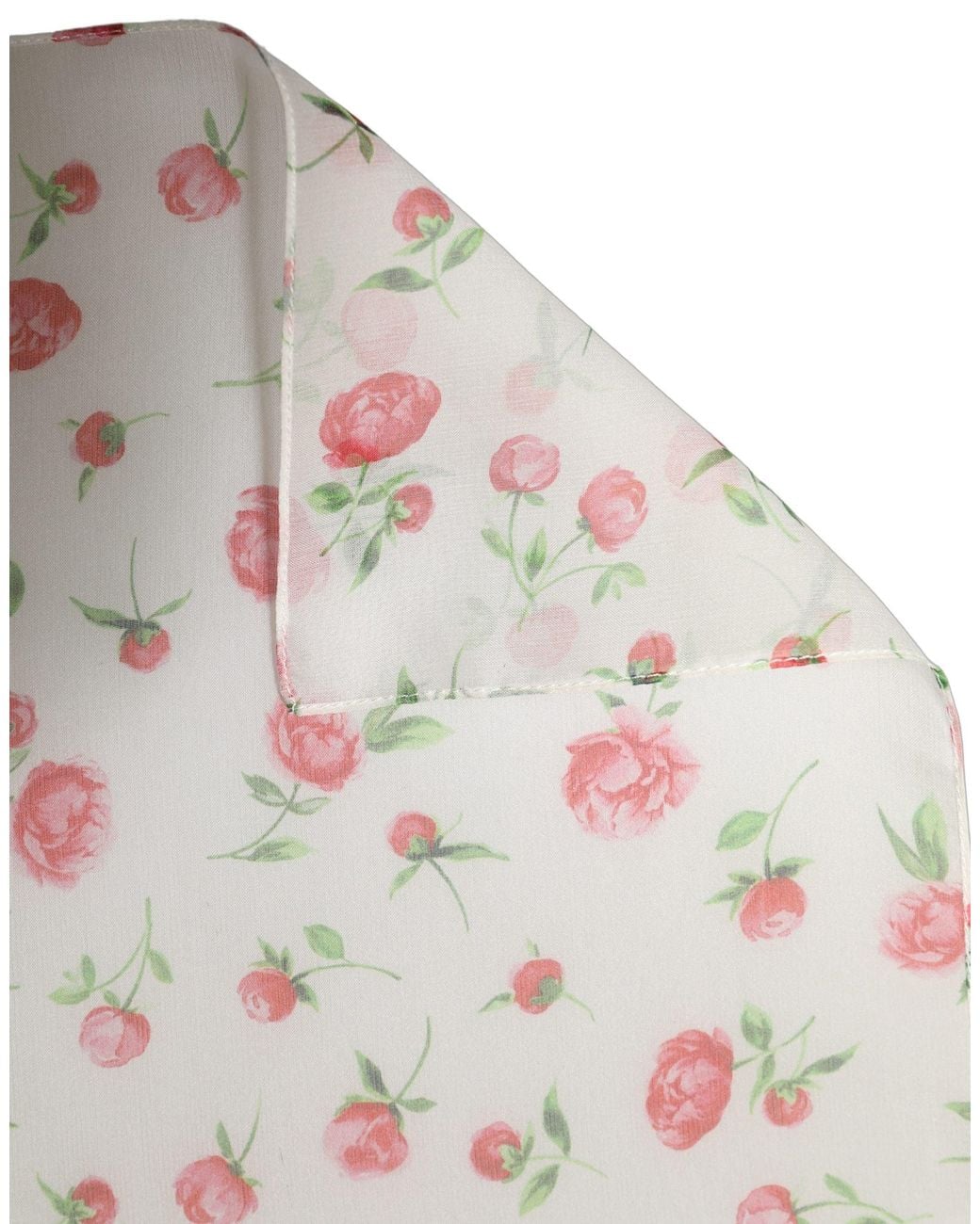 Dolce & Gabbana White Silk Floral Chiffon Long Stole Scarf