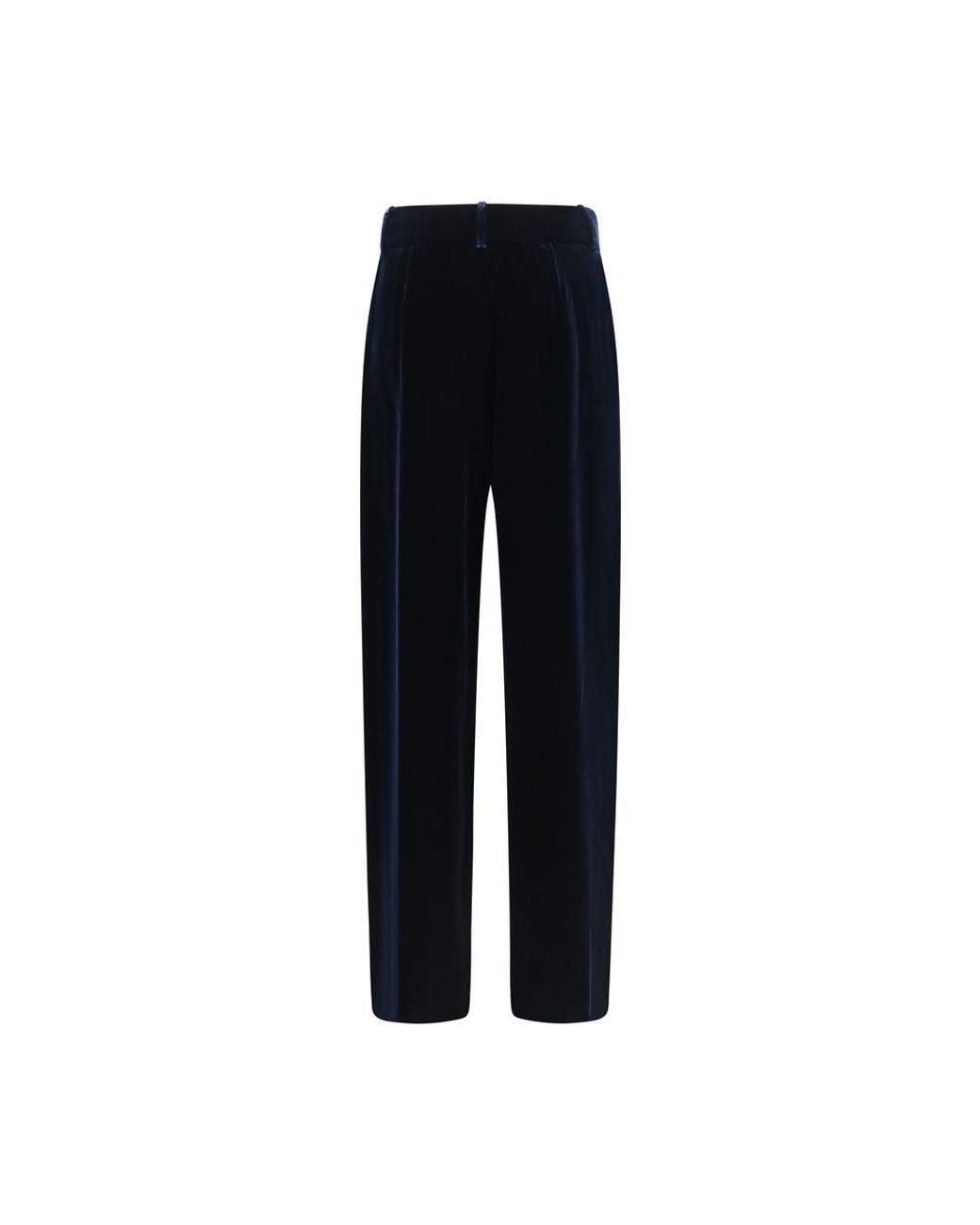 Giorgio Armani Black Blue Viscose Casual Pants