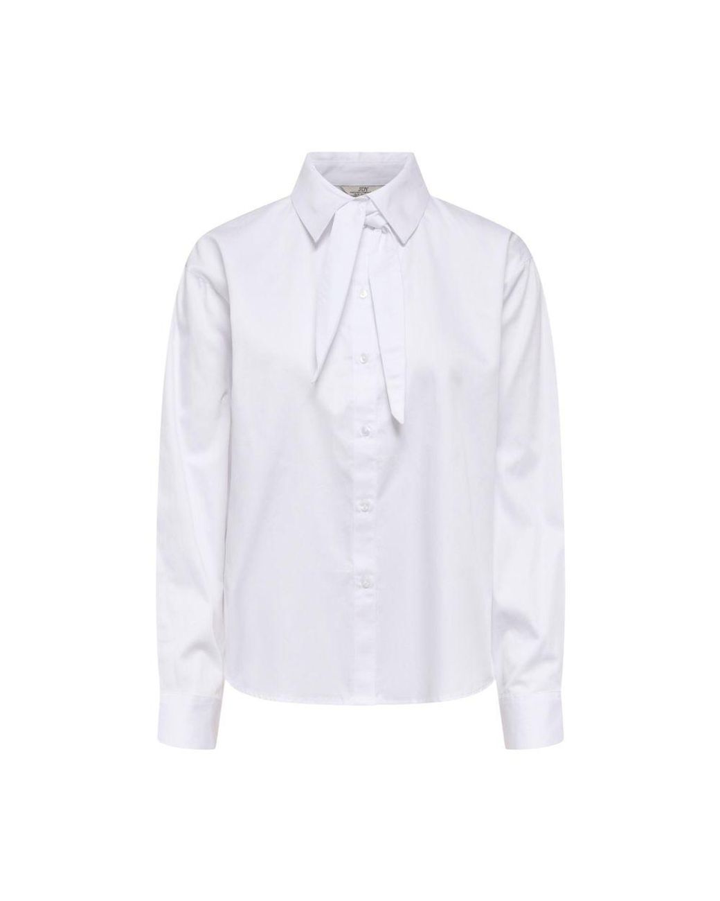 Jacqueline De Yong Blue White Cotton Blouse