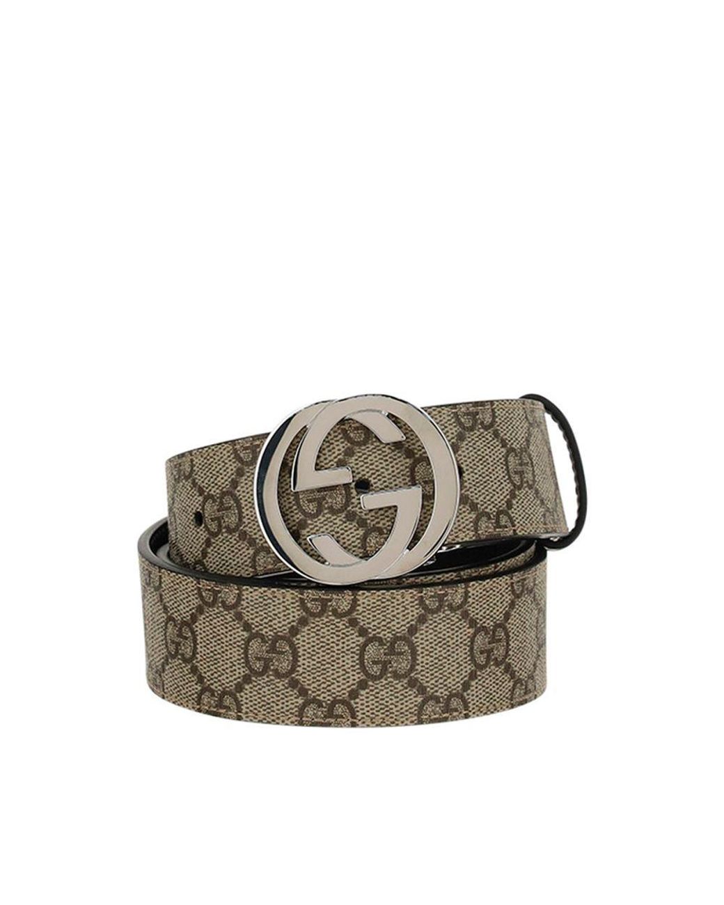 Gucci Gray Logoed Belt for men