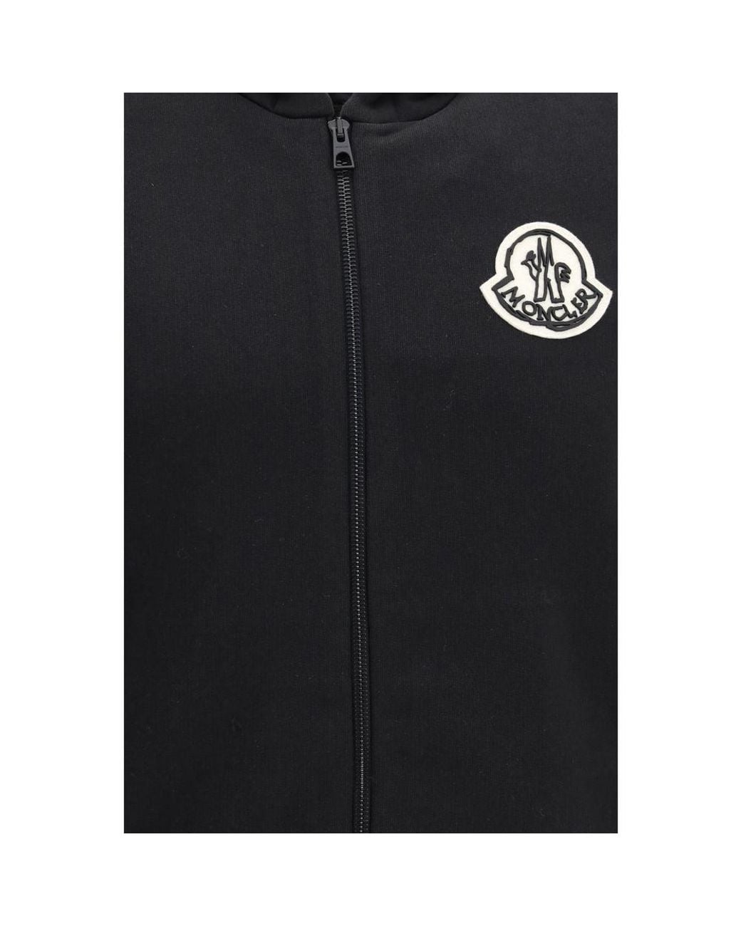 Moncler Blue Black Cotton Sweatshirt for men