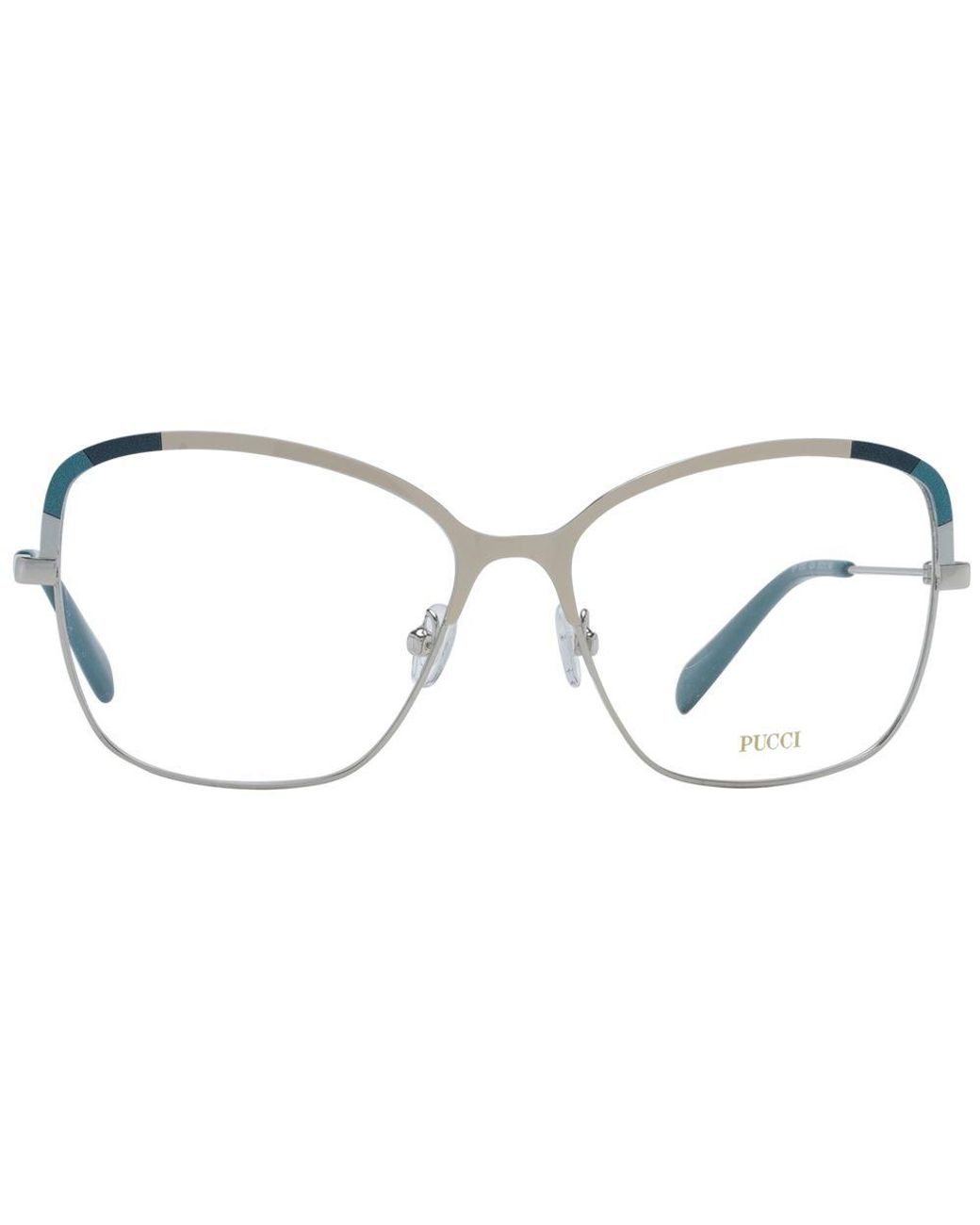 Emilio Pucci Metallic Multicolor Metal Glasses (frames)