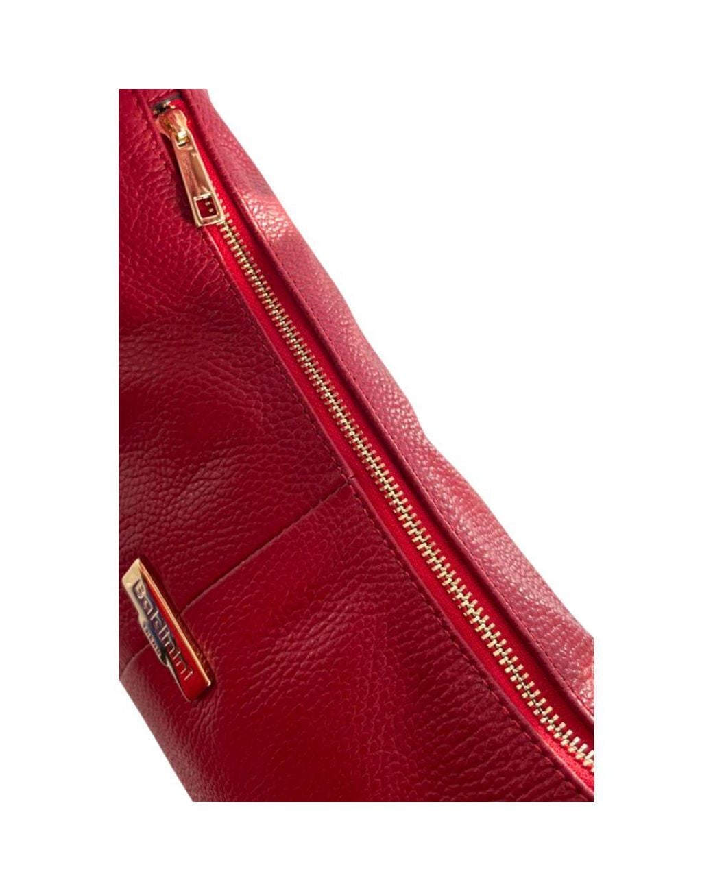 Baldinini Red Leather Shoulder Bag