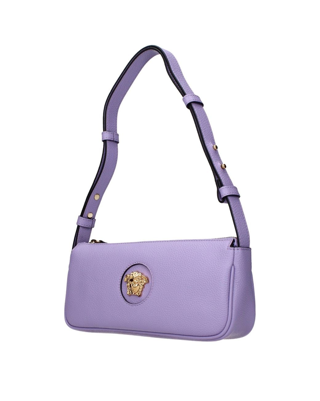 Versace Purple Leather Shoulder Bag