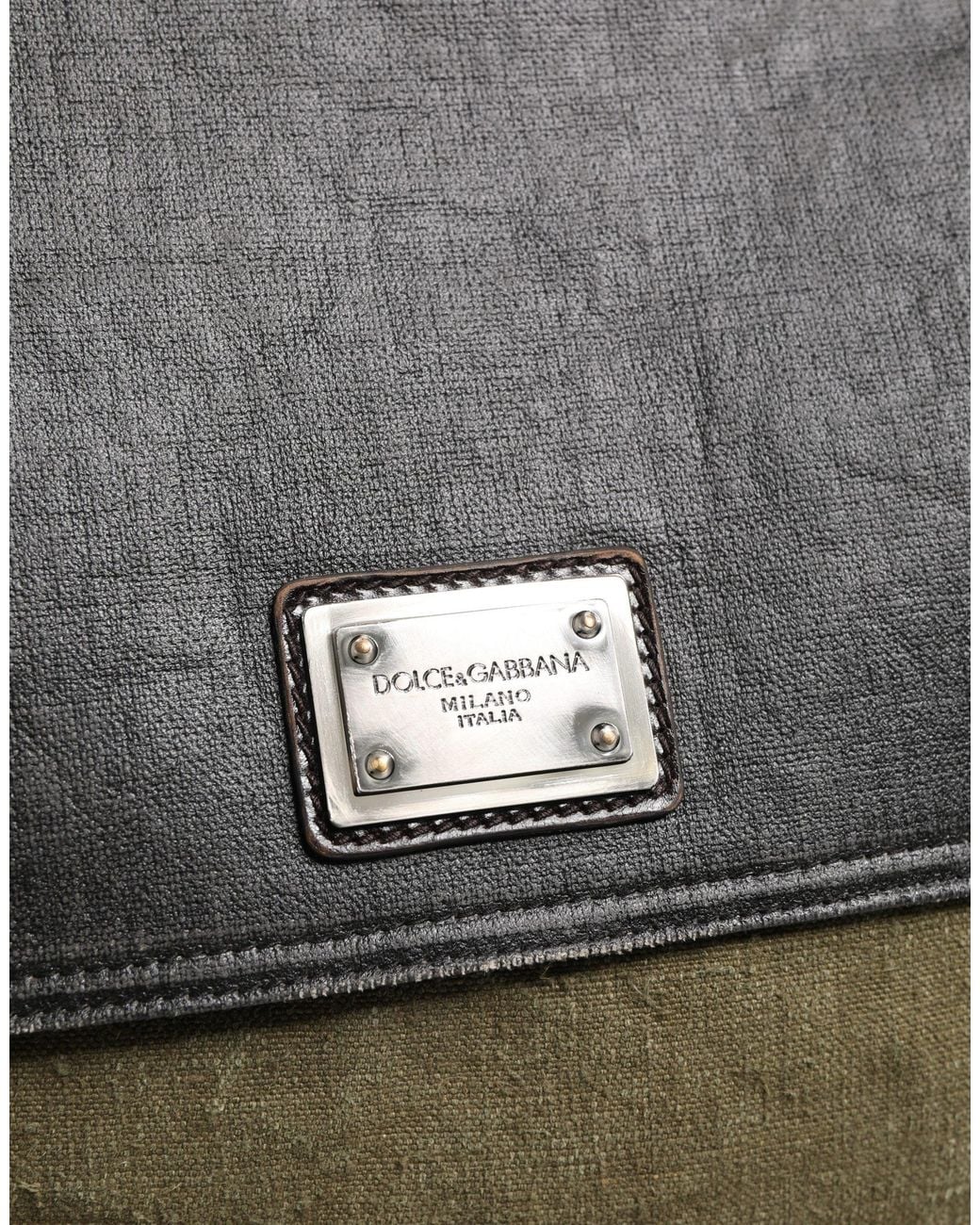 Dolce & Gabbana Gray Military Green Two Tone Messenger Shoulder Borse Men Bag for men