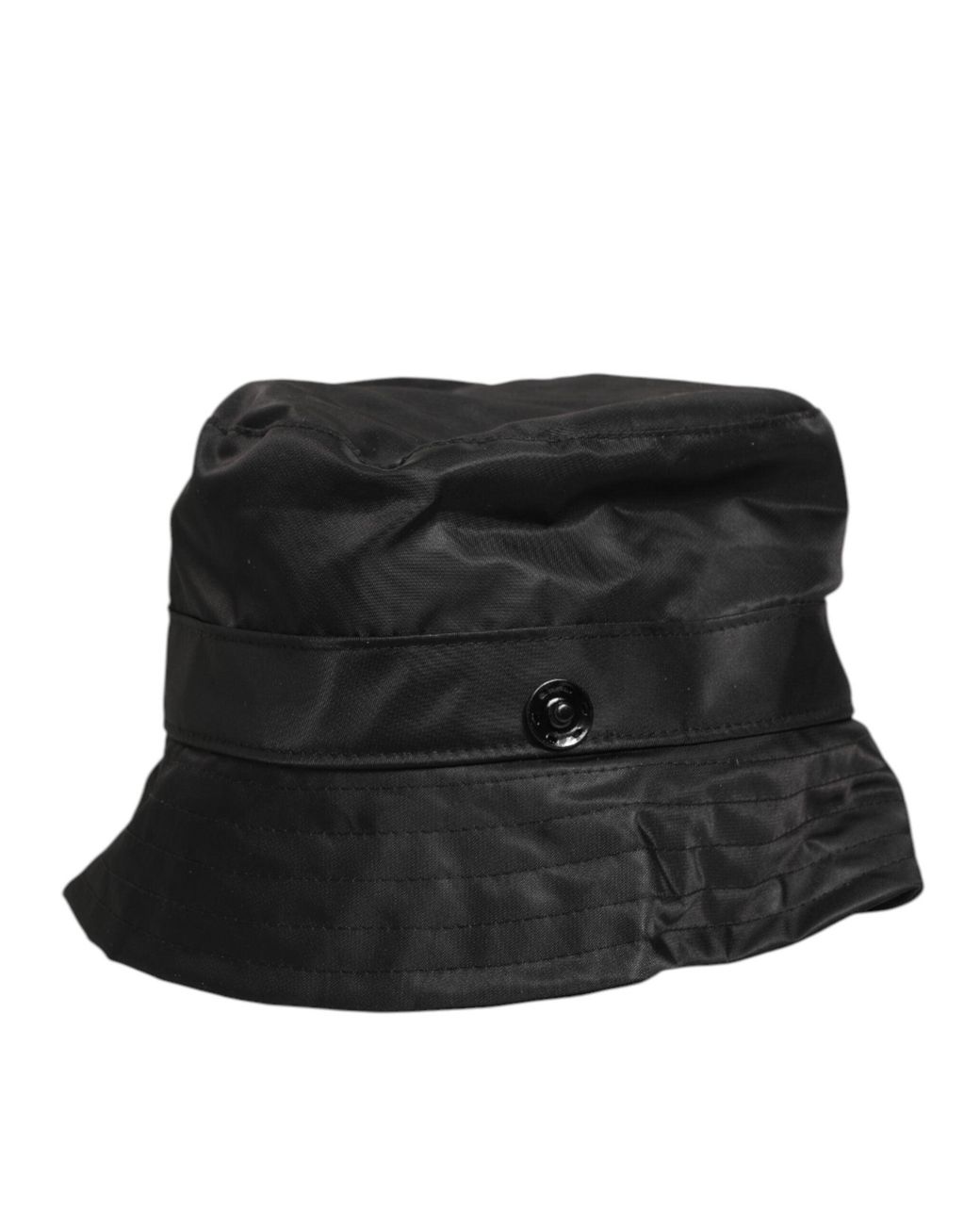 Dolce & Gabbana Black Pvc Wide Brim Bucket Capello Hat Co+Pa+Pvc for men