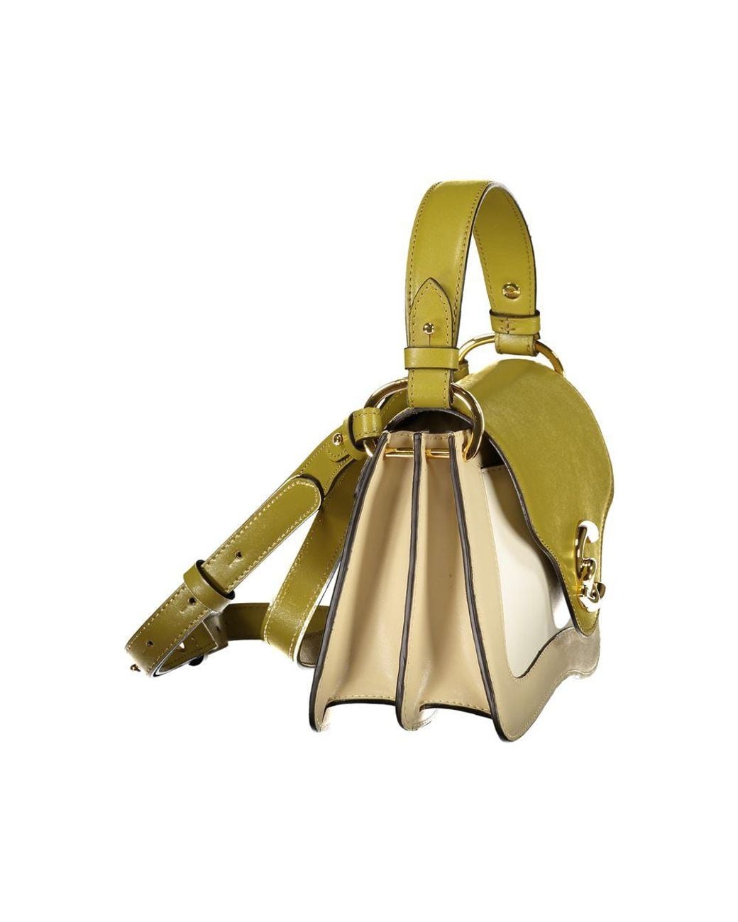 Coccinelle Yellow Green Leather S Bag