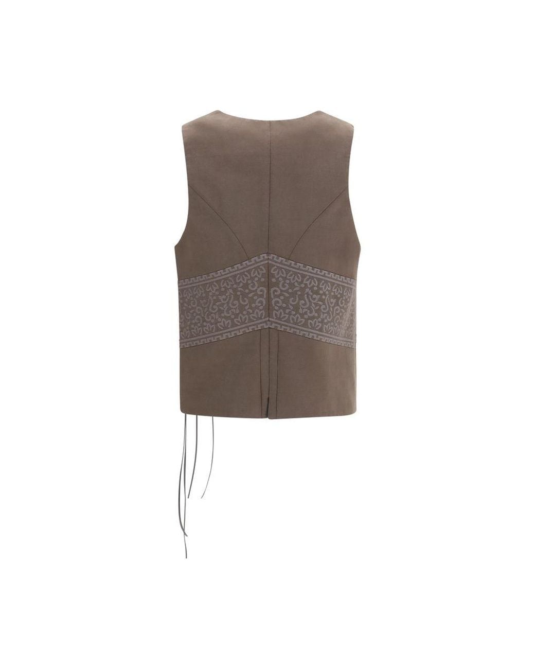 Giorgio Armani Brown Silk Sleeveless Jacket