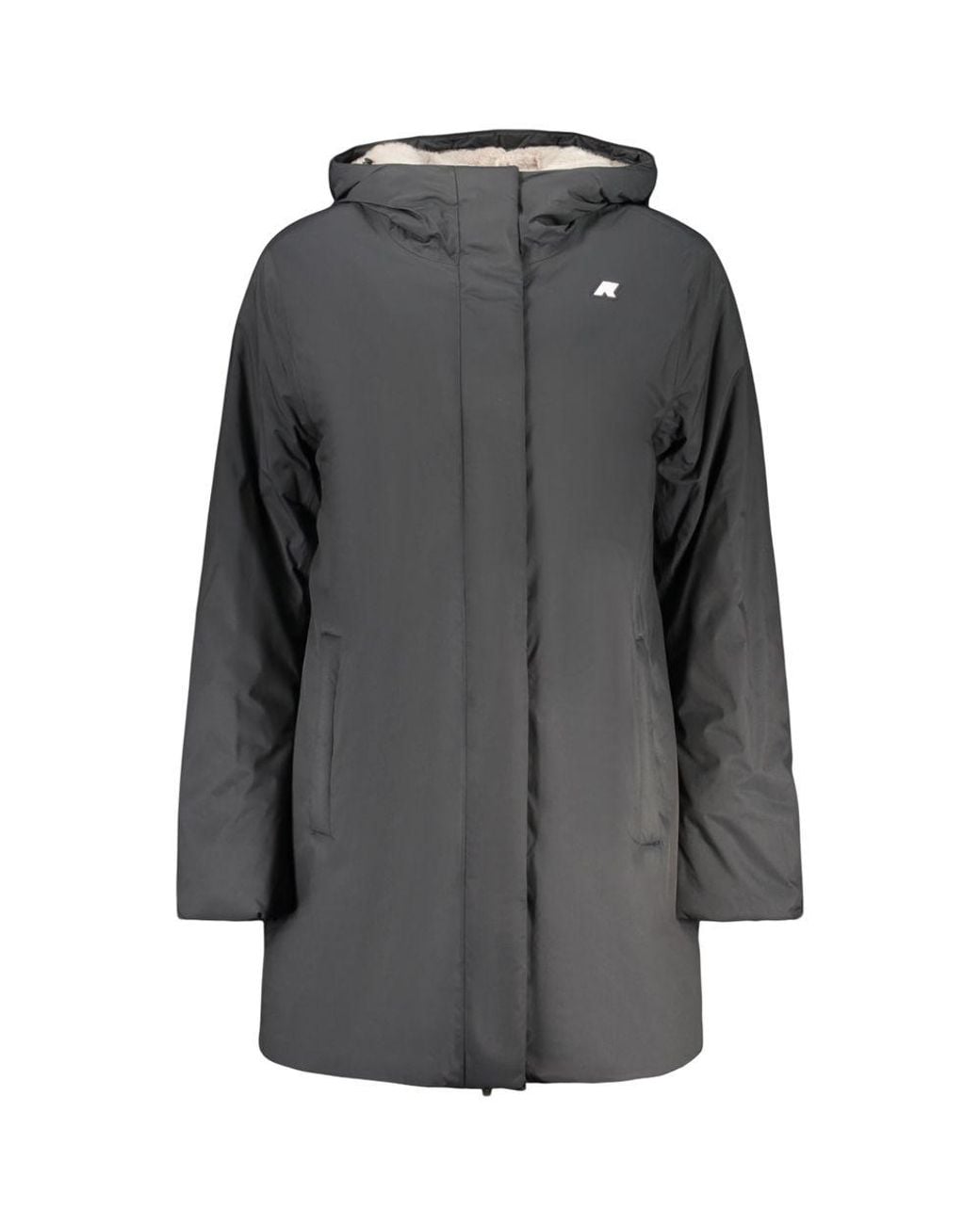 K-Way Gray Black Polyester 's Jacket - S