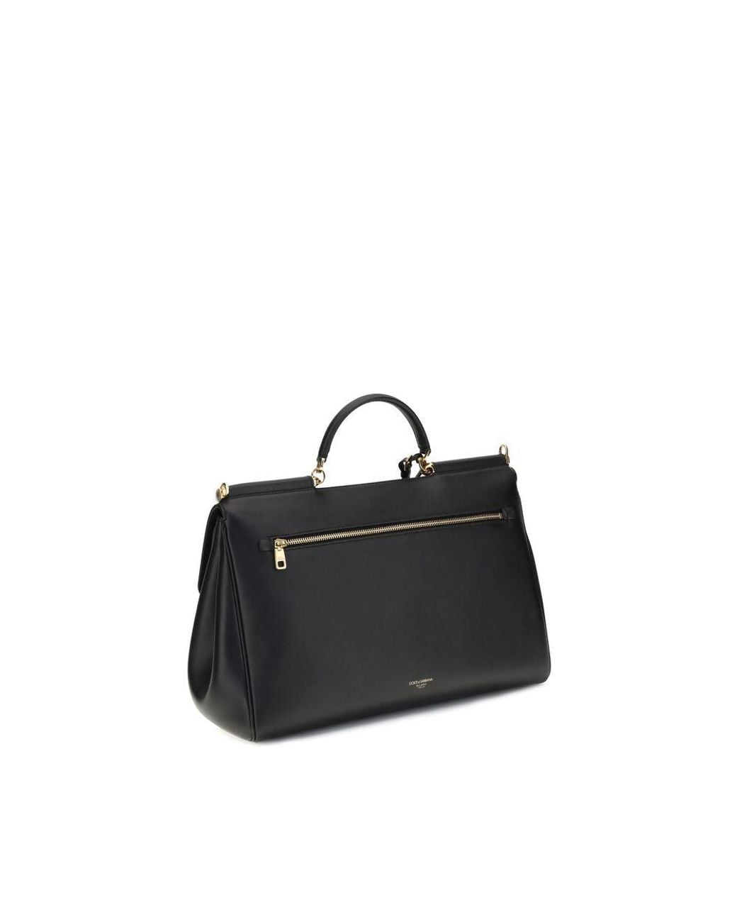 Dolce & Gabbana Black Calf Leather Bos Taurus Shoulder Bag