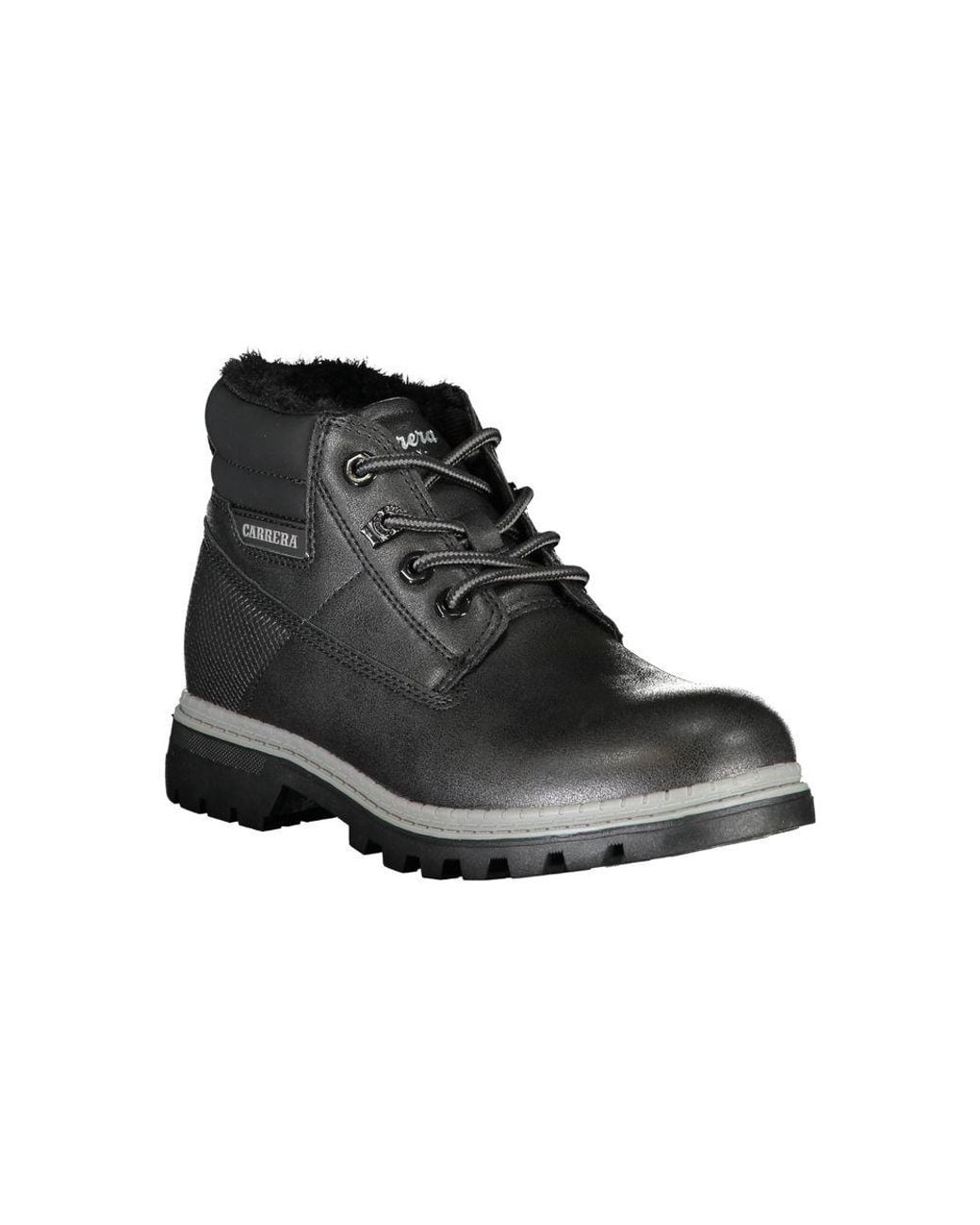Carrera Black Chic Contrast Lace-Up Boots