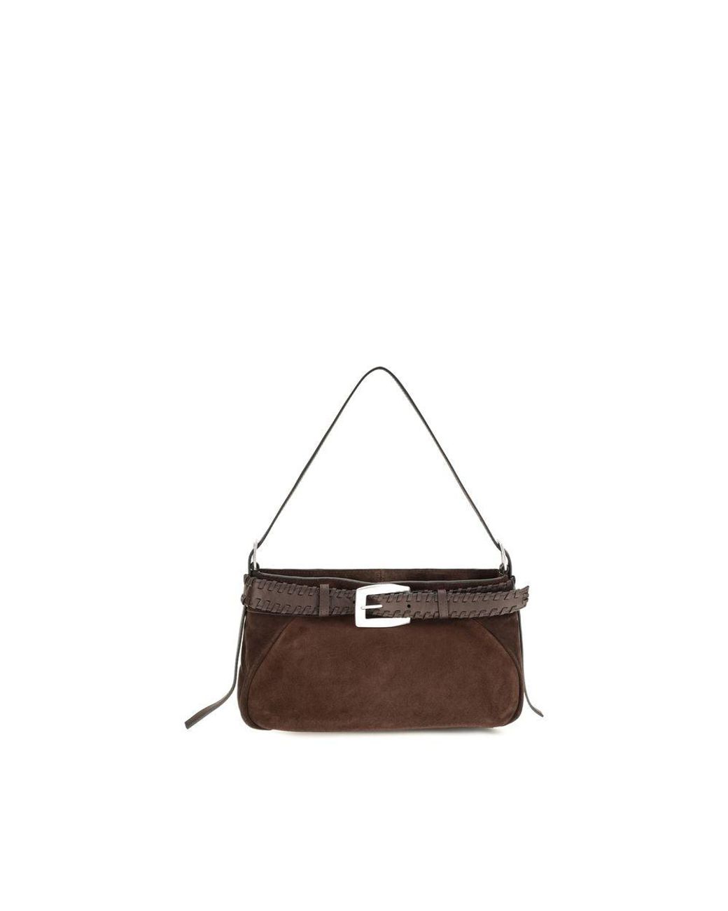 Staud Brown Lamb Ovis Aries Shoulder Bag