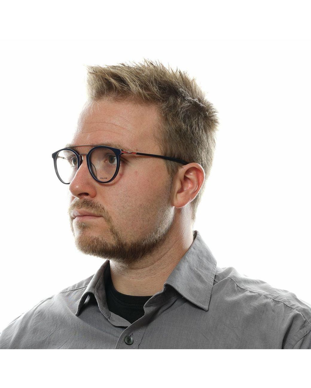 Police Blue Metal & Plastic Glasses (Frames) for men