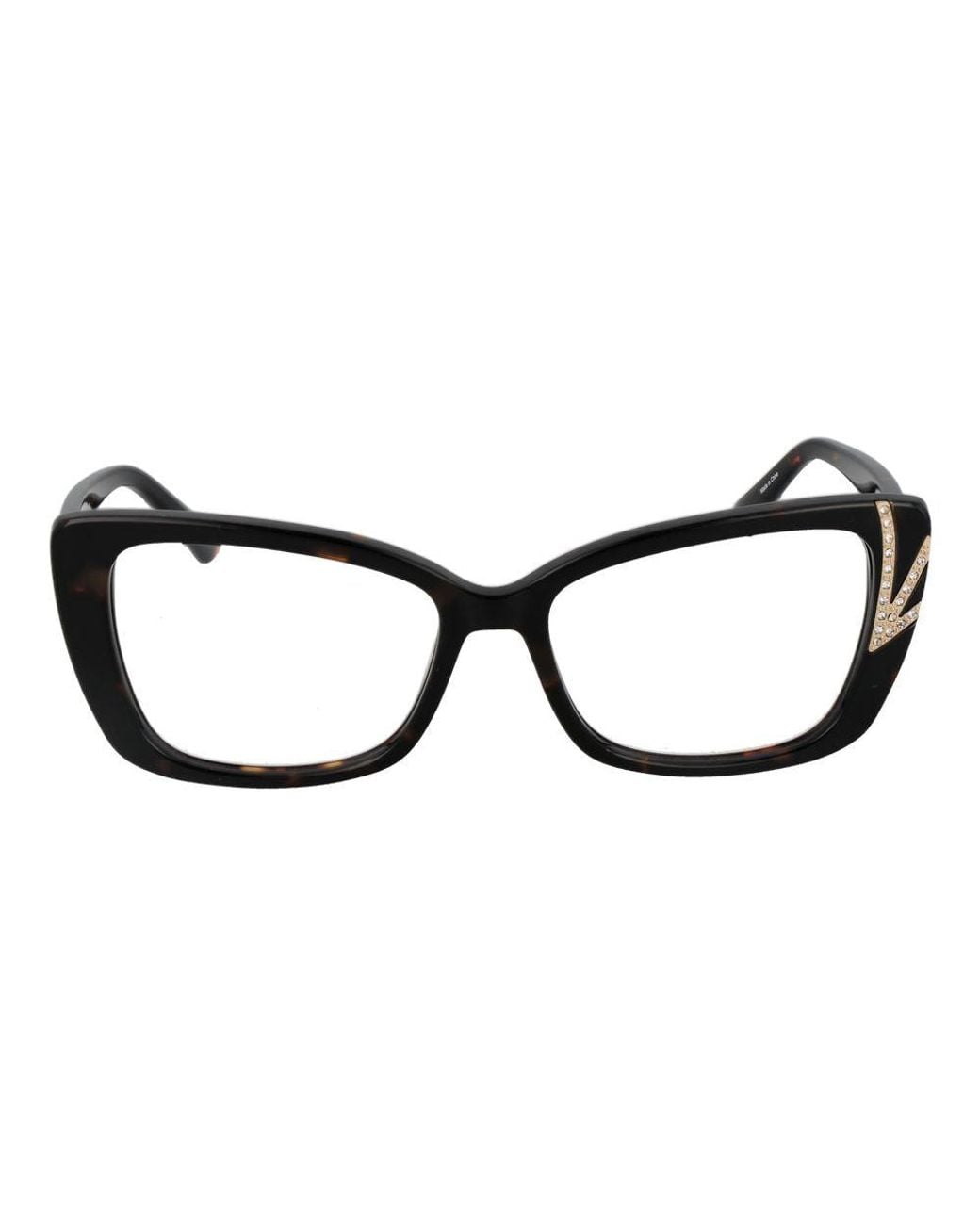 MARCIANO BY GUESS Black Cat Eye Full-Rim Acetate Optical Frames With Demo Lenses for men