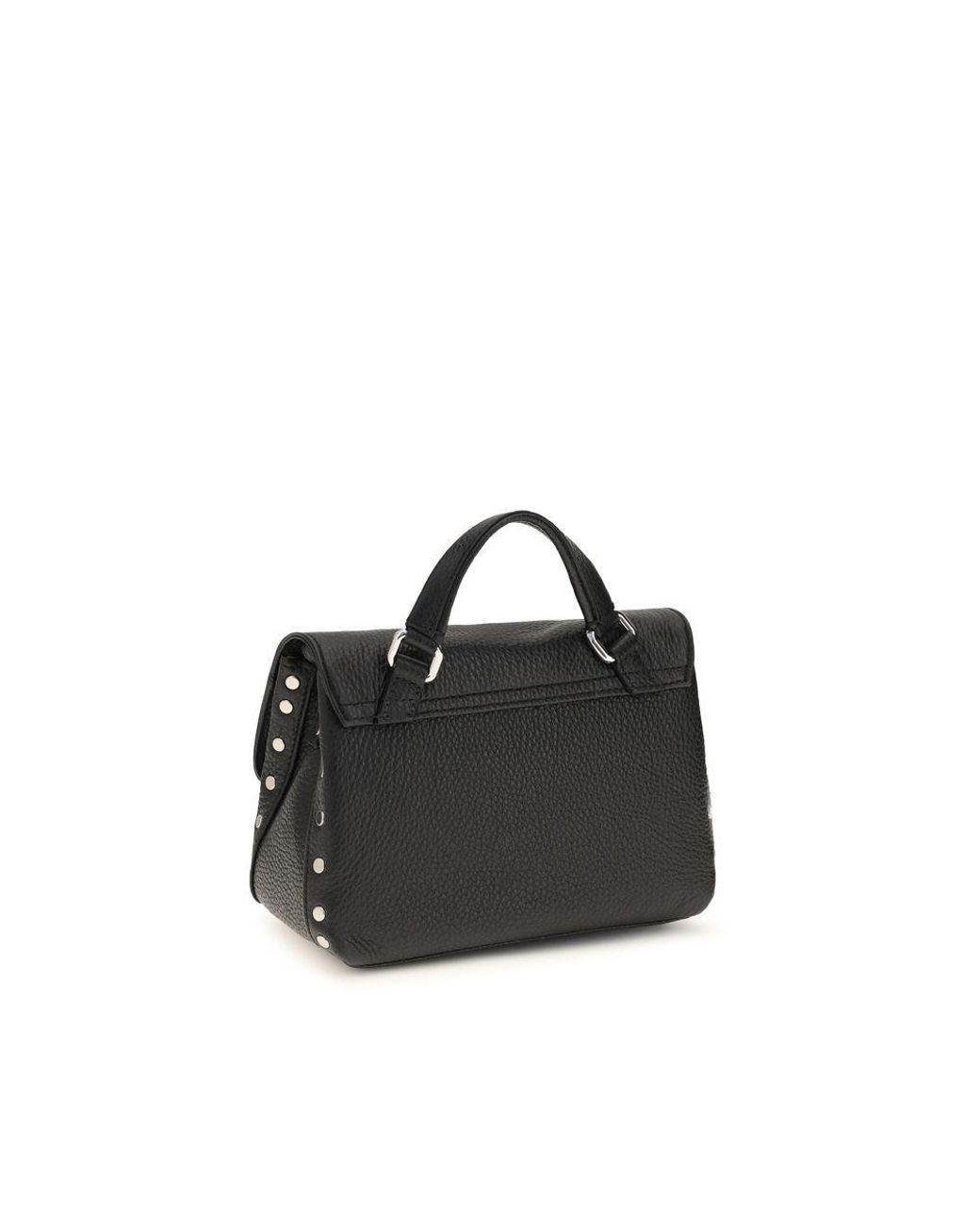 Zanellato Black Calf Leather Bos Taurus Shoulder Bag