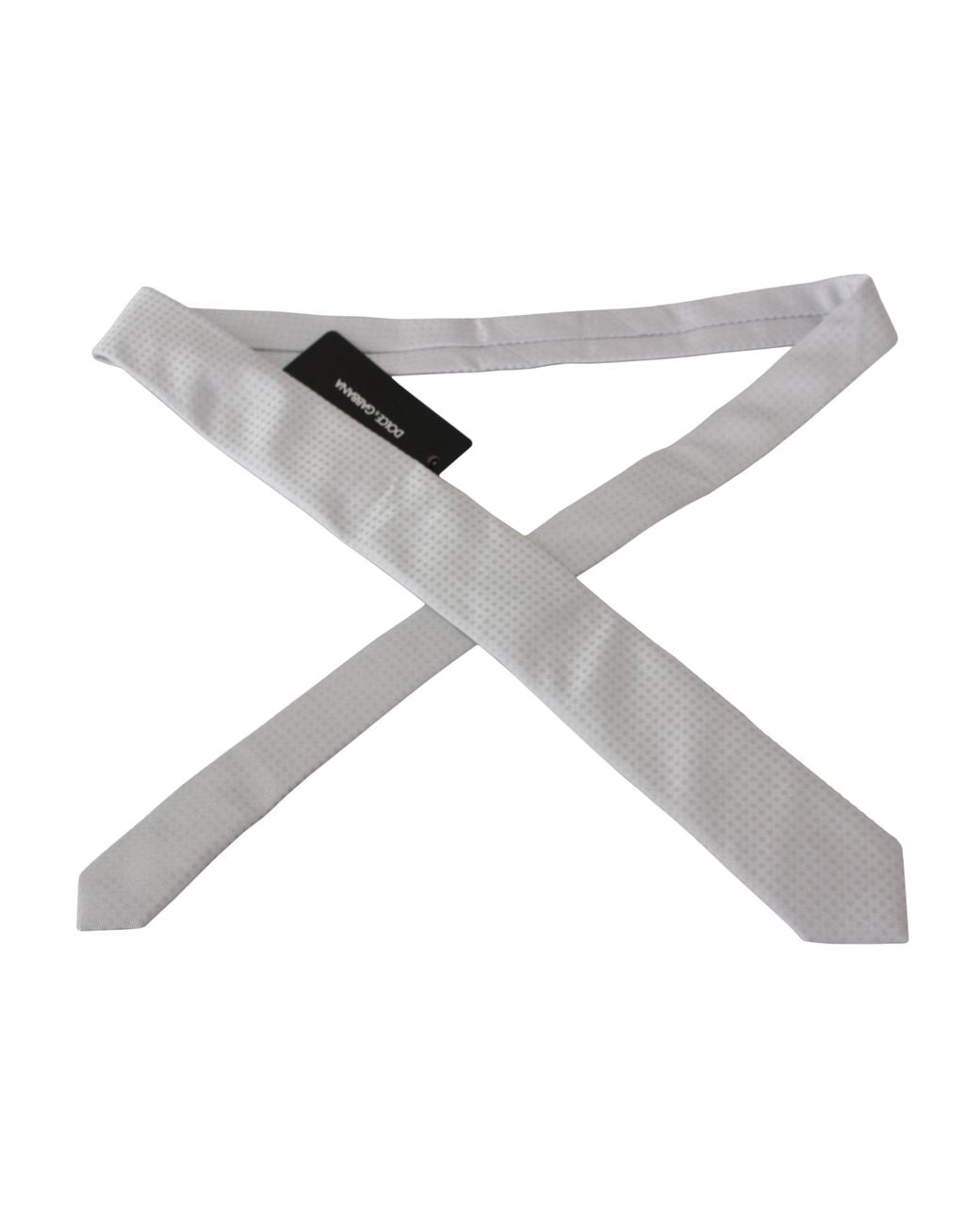 Dolce & Gabbana Gray Patterned Classic Slim Necktie Tie for men