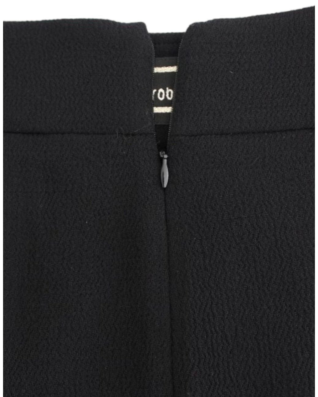 Roberto Cavalli Black Elegant Wool Pencil Skirt