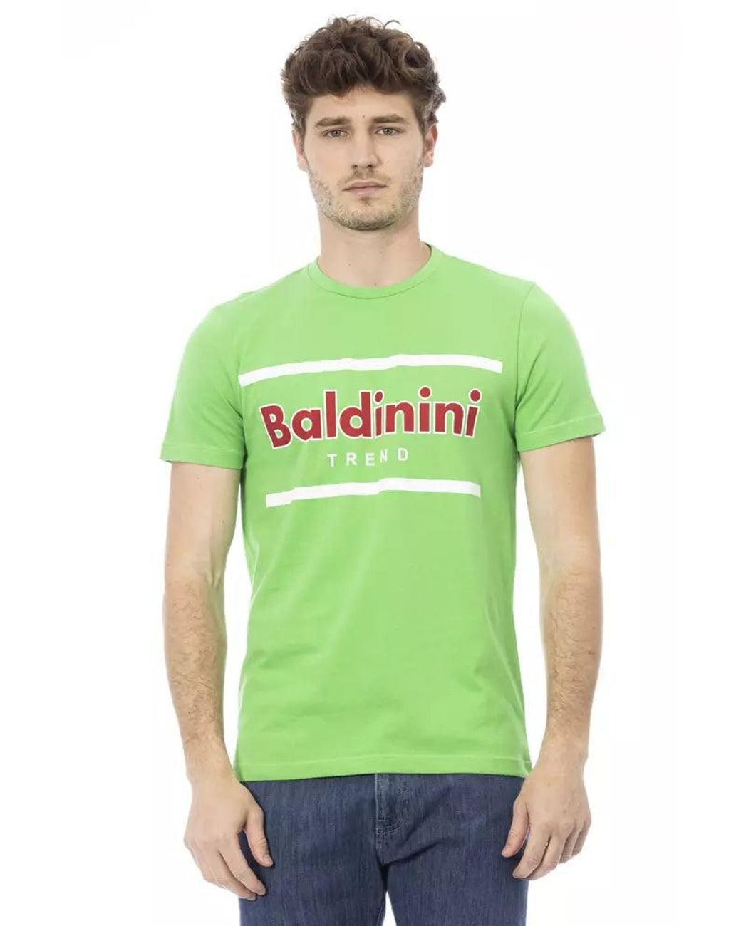 Baldinini Green Cotton T-Shirt for men