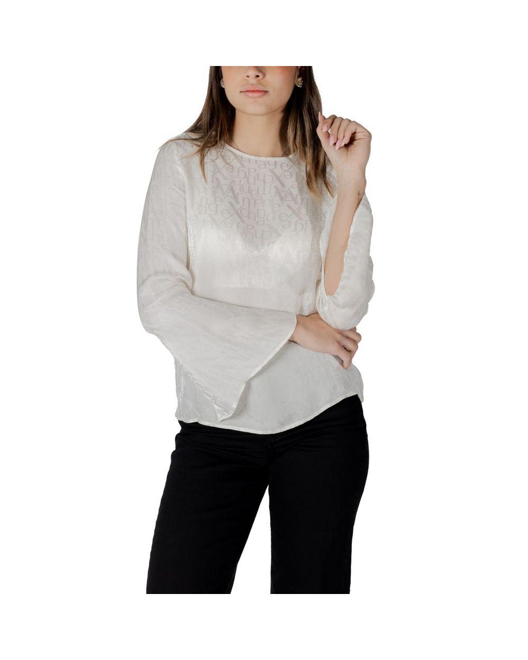 ARMANI EXCHANGE Gray Viscose Blouse