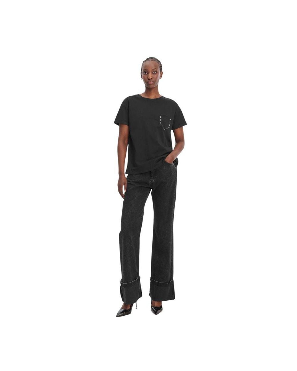 Liu Jo Black Cotton T-Shirt
