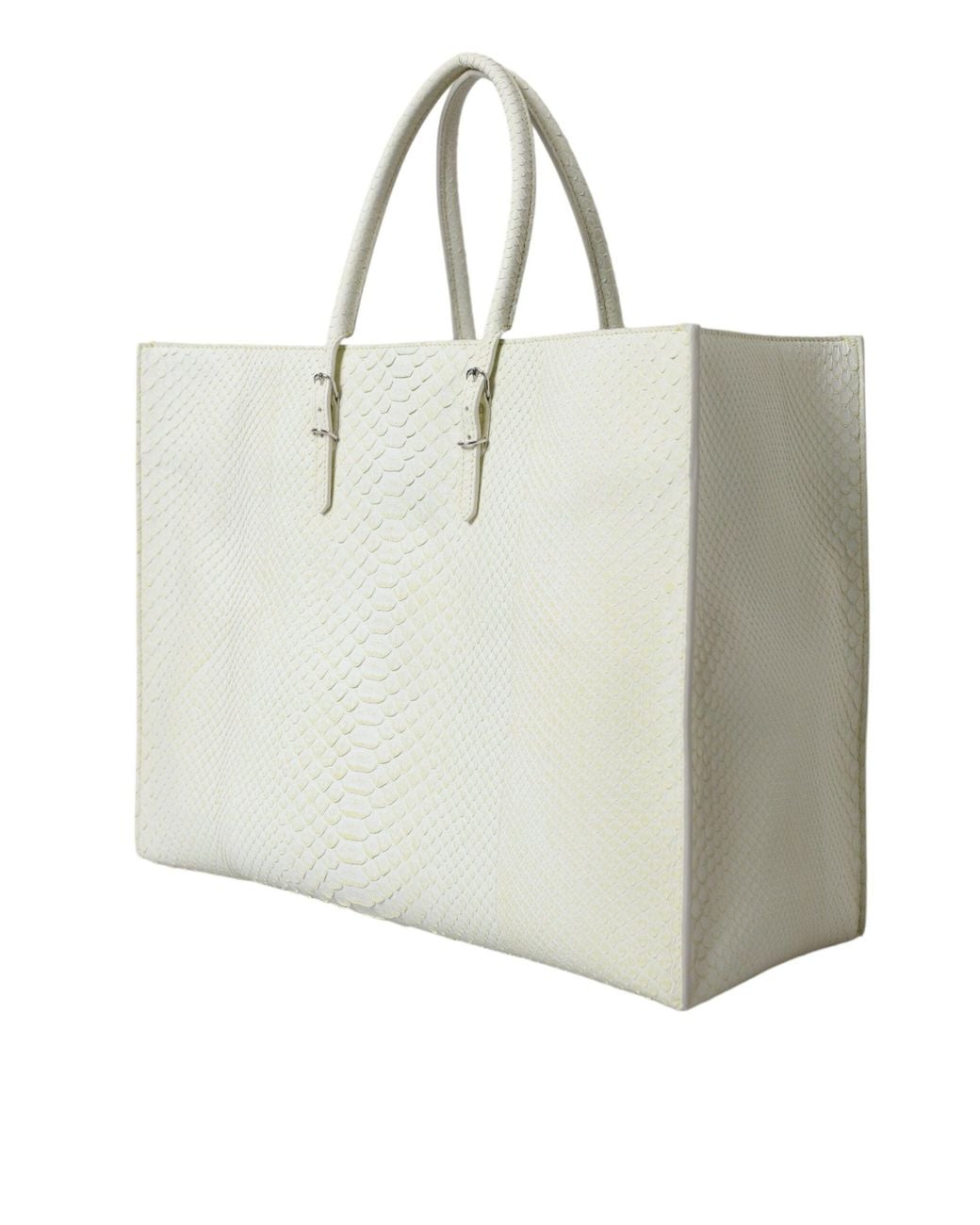 Balenciaga Natural Chic Python Leather Tote