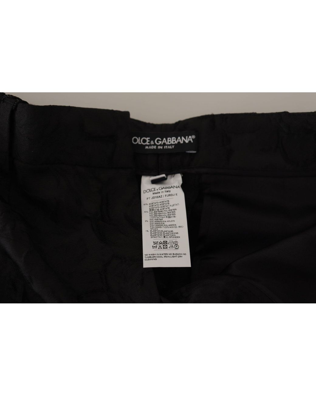Dolce & Gabbana Black Floral Culottes Lace Trim