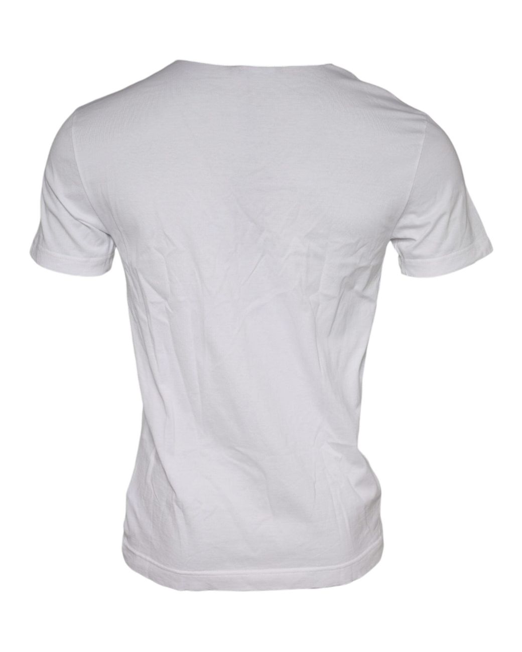 Dolce & Gabbana White Graphic Print Cotton Crew Neck T-Shirt for men