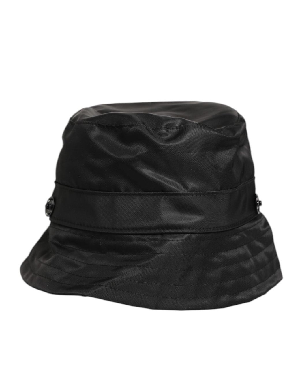 Dolce & Gabbana Black Pvc Wide Brim Bucket Capello Hat Co+Pa+Pvc for men