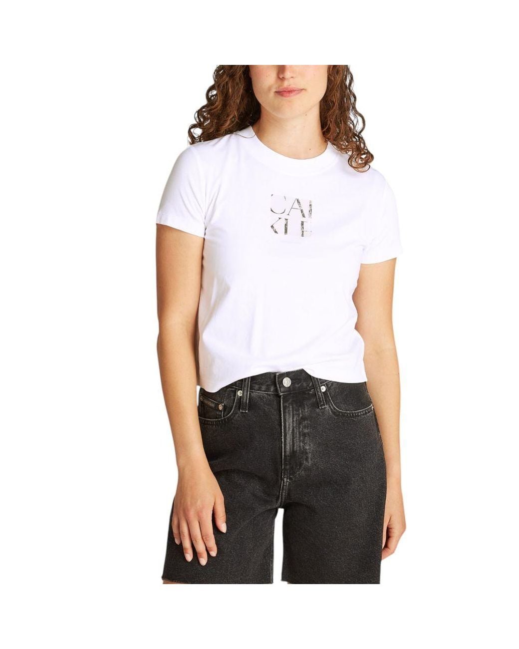 Calvin Klein White Cotton Rigenerato Tops & T