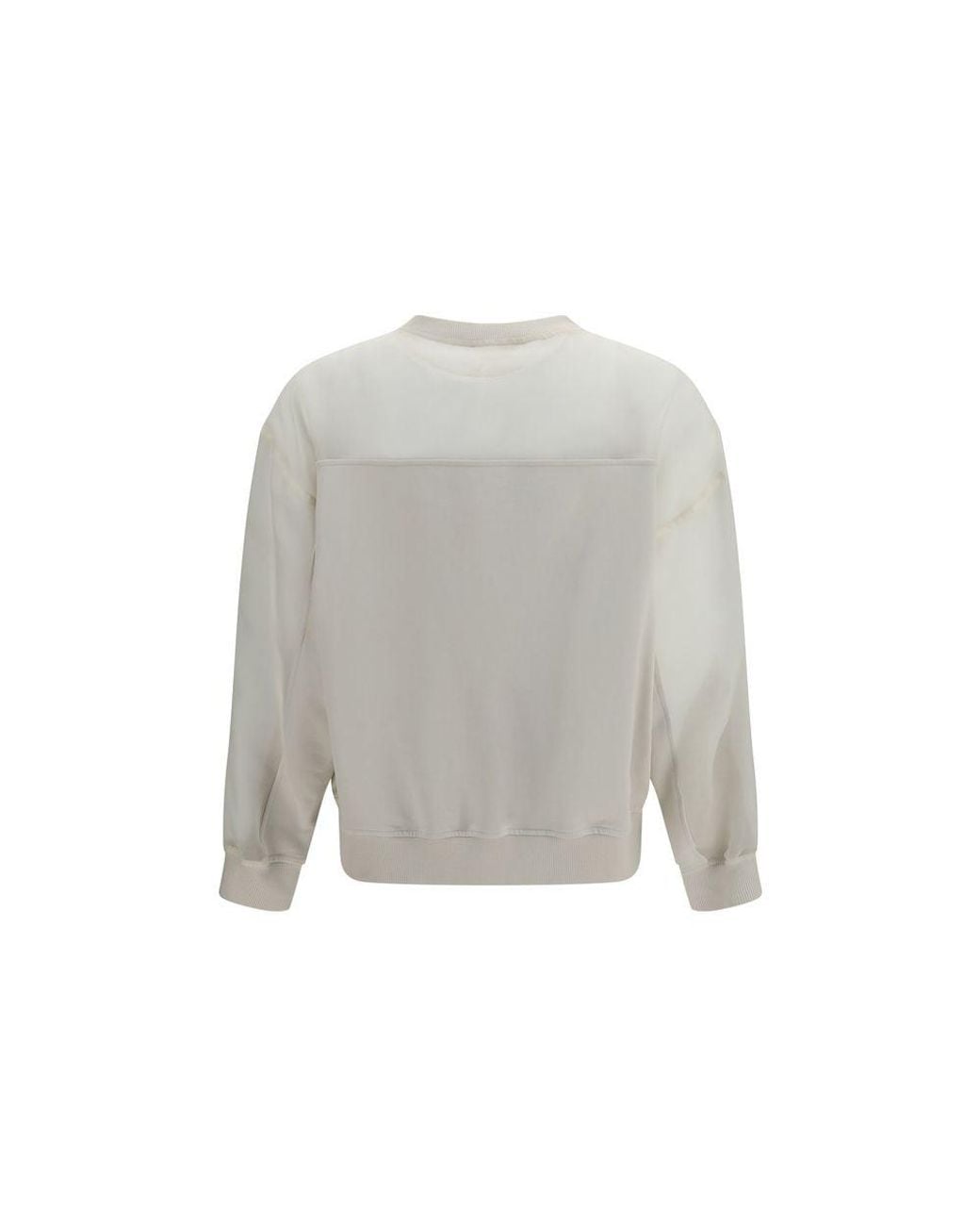 Brunello Cucinelli Gray White Cotton Sweatshirt