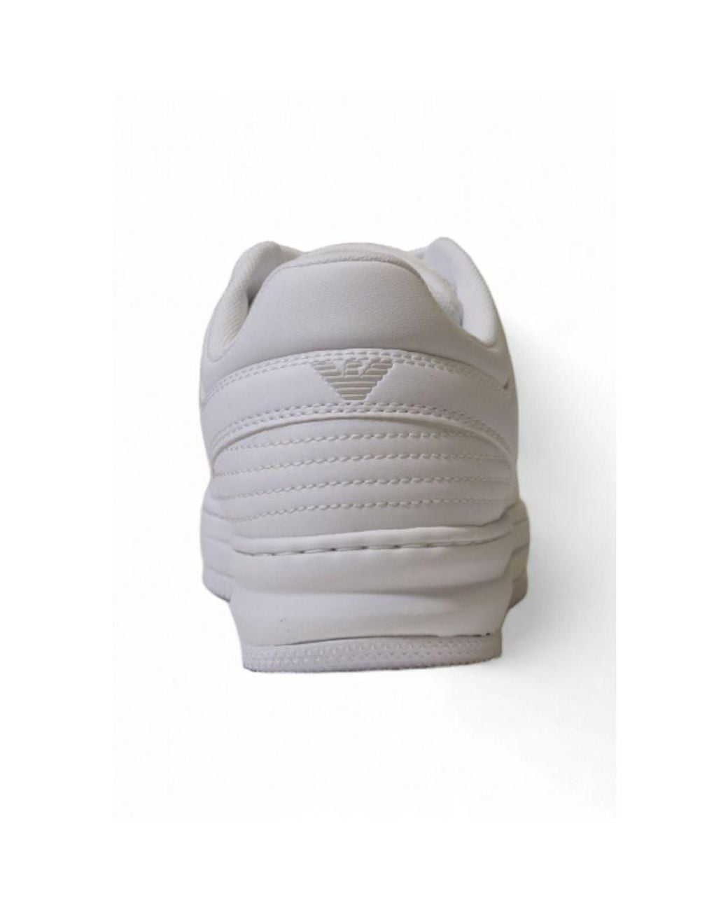 EA7 White Polyester Athletic Sneakers for men