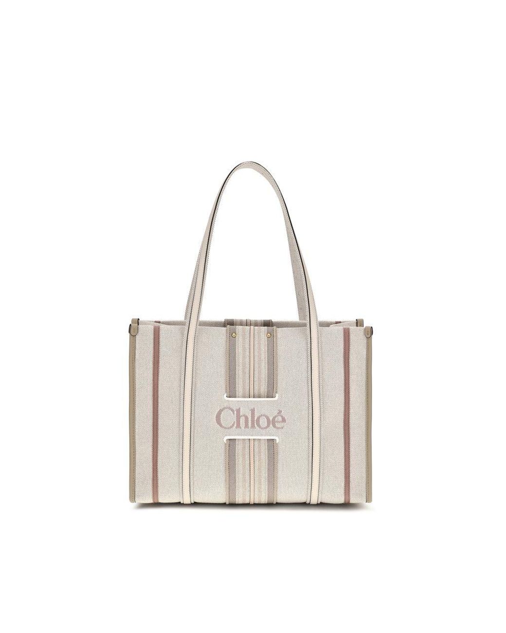Chloé White Chloé Woody Loop Shoulder Bag