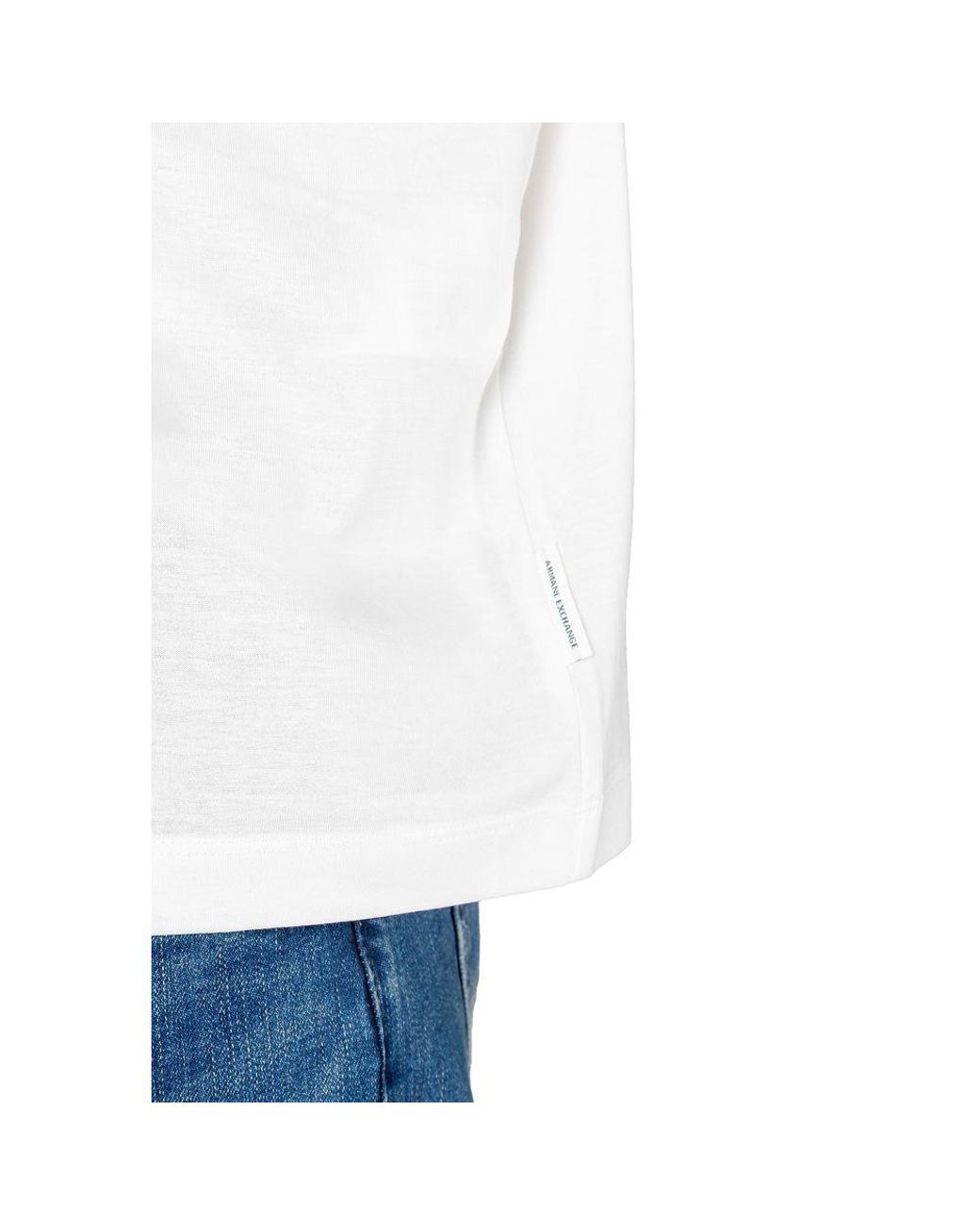 ARMANI EXCHANGE White Cotton Polo Shirt for men