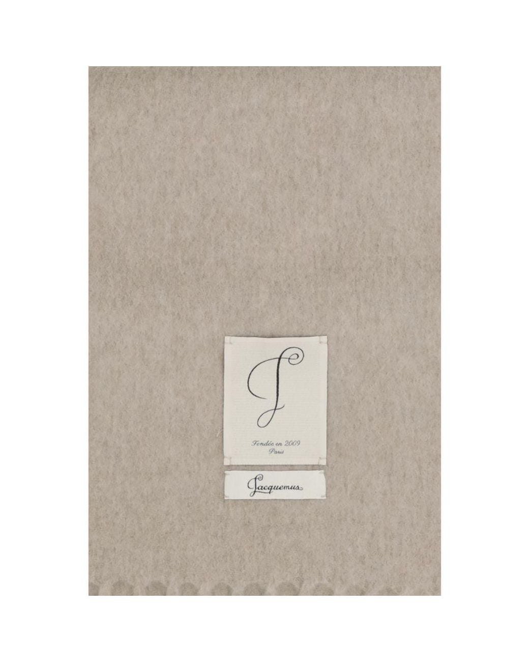 Jacquemus Natural Beige Wool Oves Aries Scarf for men