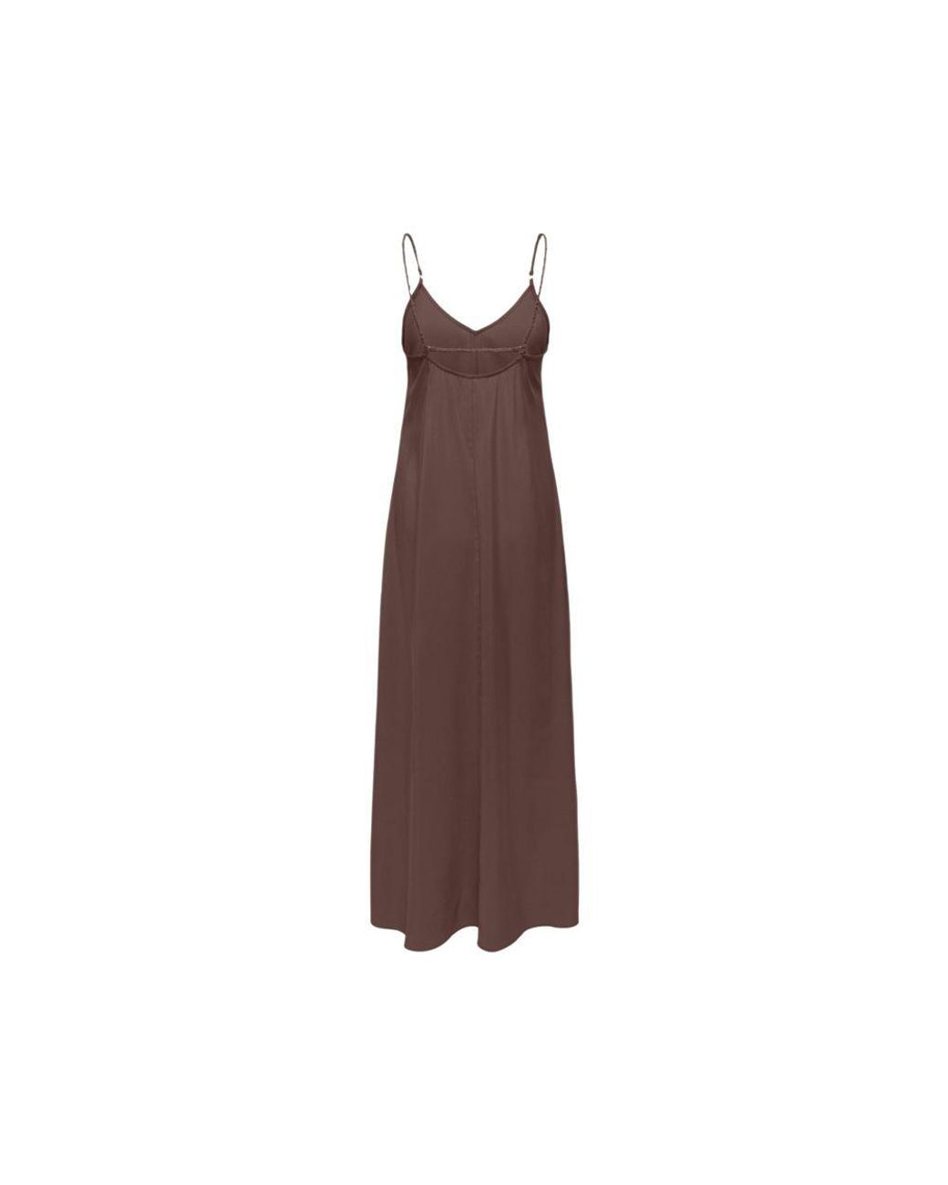 ONLY Brown Viscose Long Dress