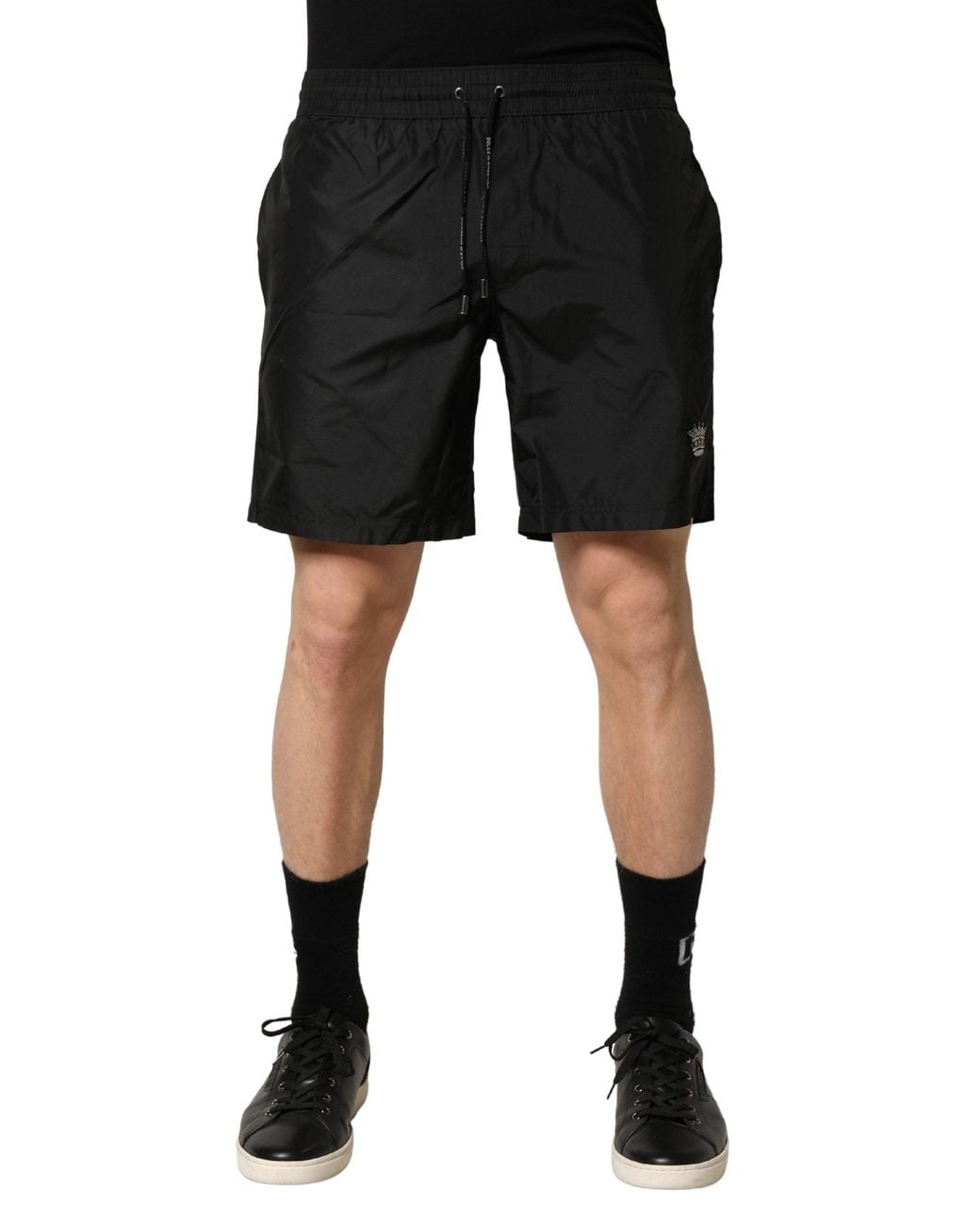 Dolce & Gabbana Black Polyester Drawstring Men Shorts Swimwear for men
