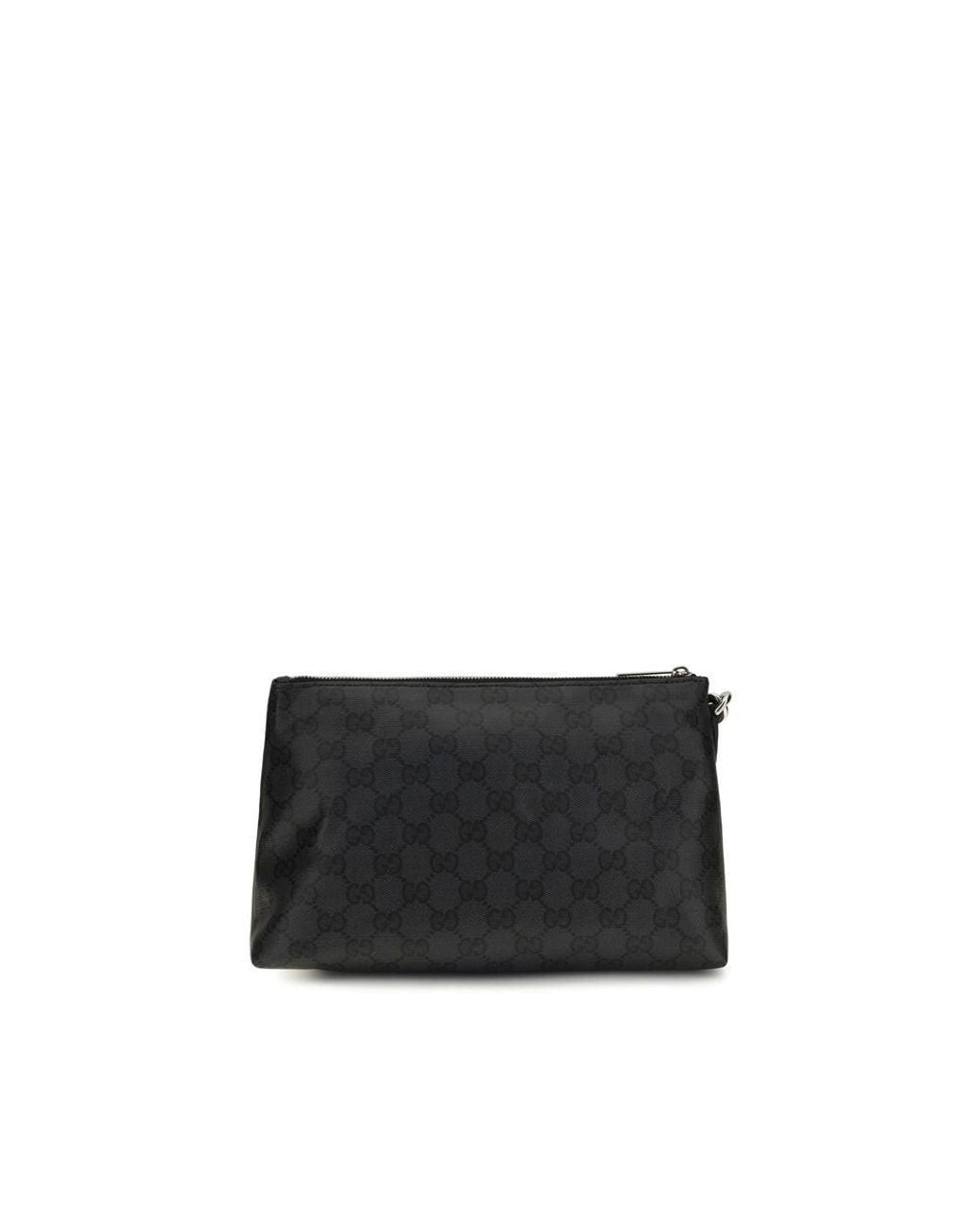 Gucci Black Cotton Clutch Bag for men