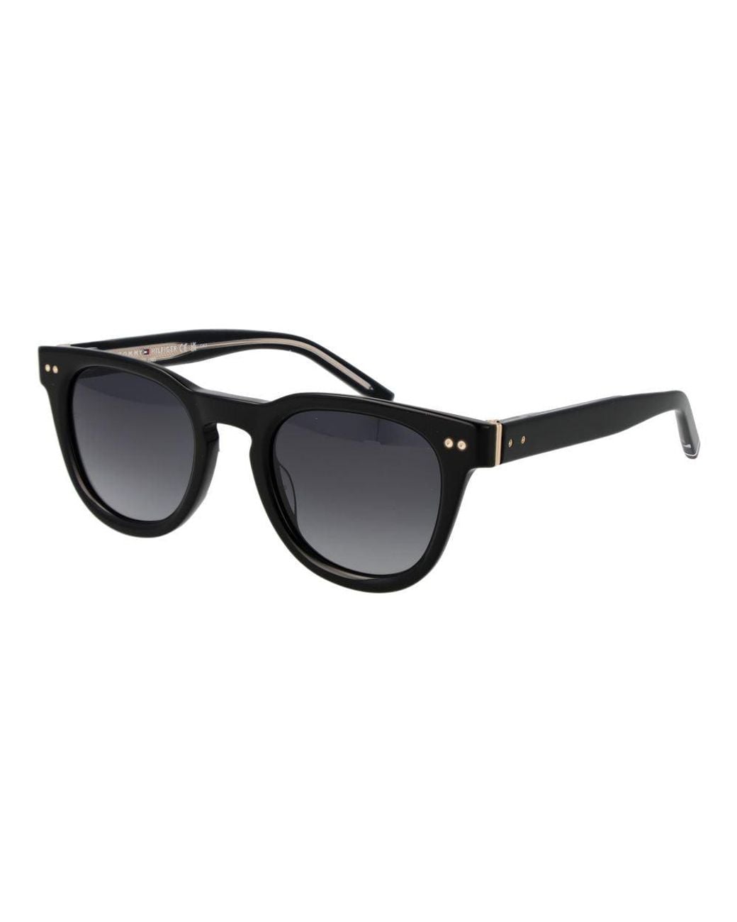 Tommy Hilfiger Black Acetate Sunglasses for men