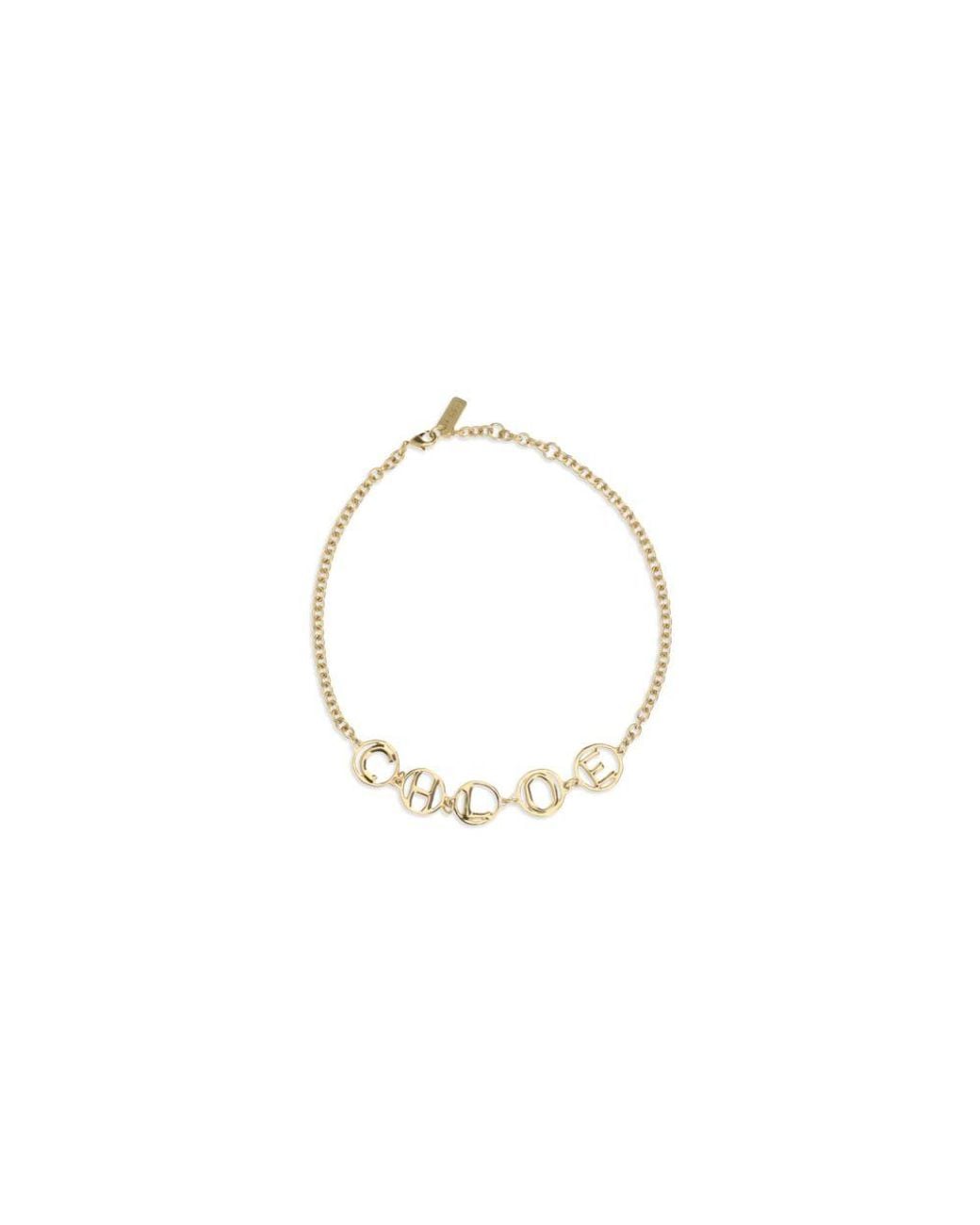 Chloé Metallic Gold Brass Necklace