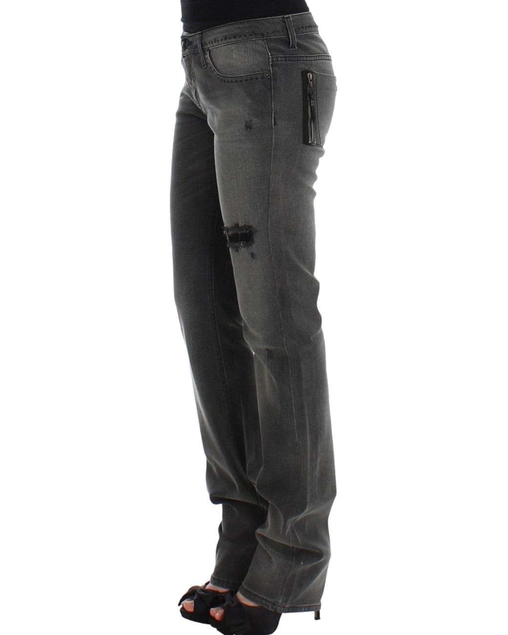 CoSTUME NATIONAL Straight Leg Jeans Gray Sig12557
